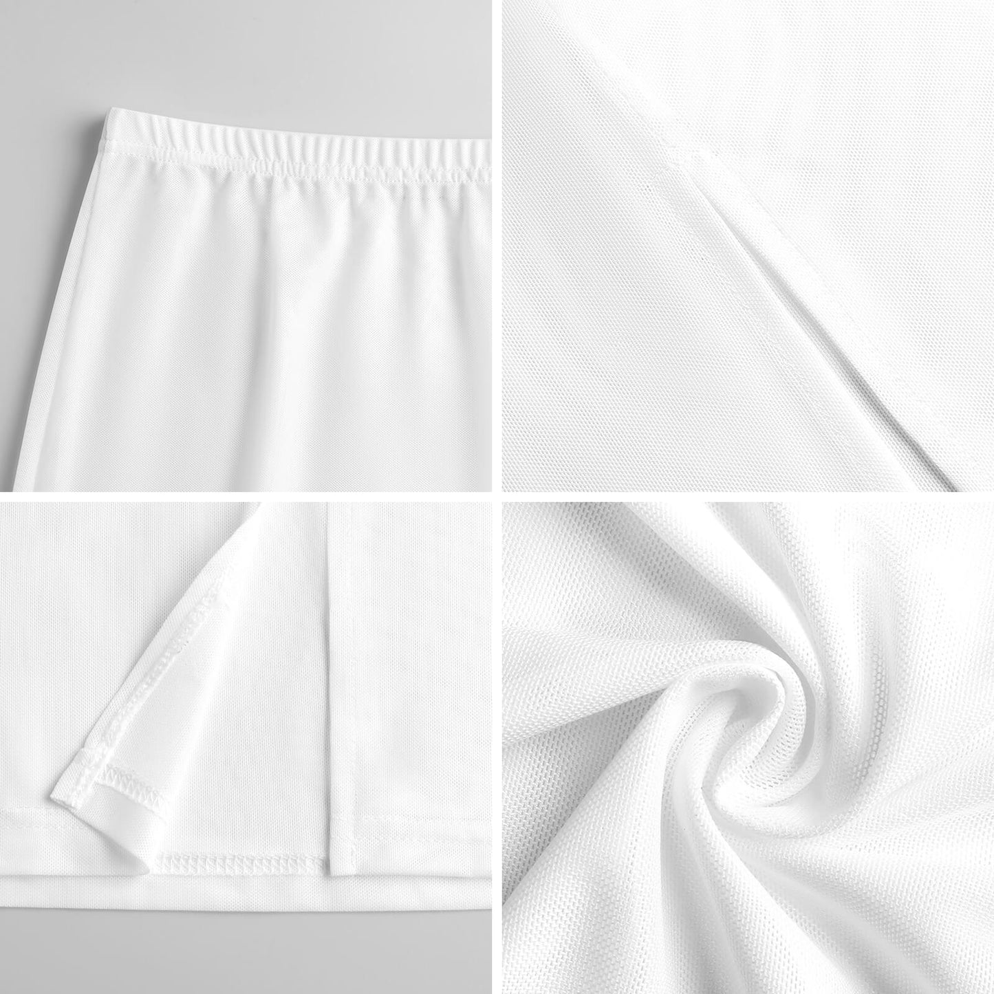 Sheer Mesh Skirt with High Slit(All-Over Printing)