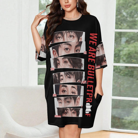 160gsm One Size Ice Silk Nightdress(All-Over Printing)