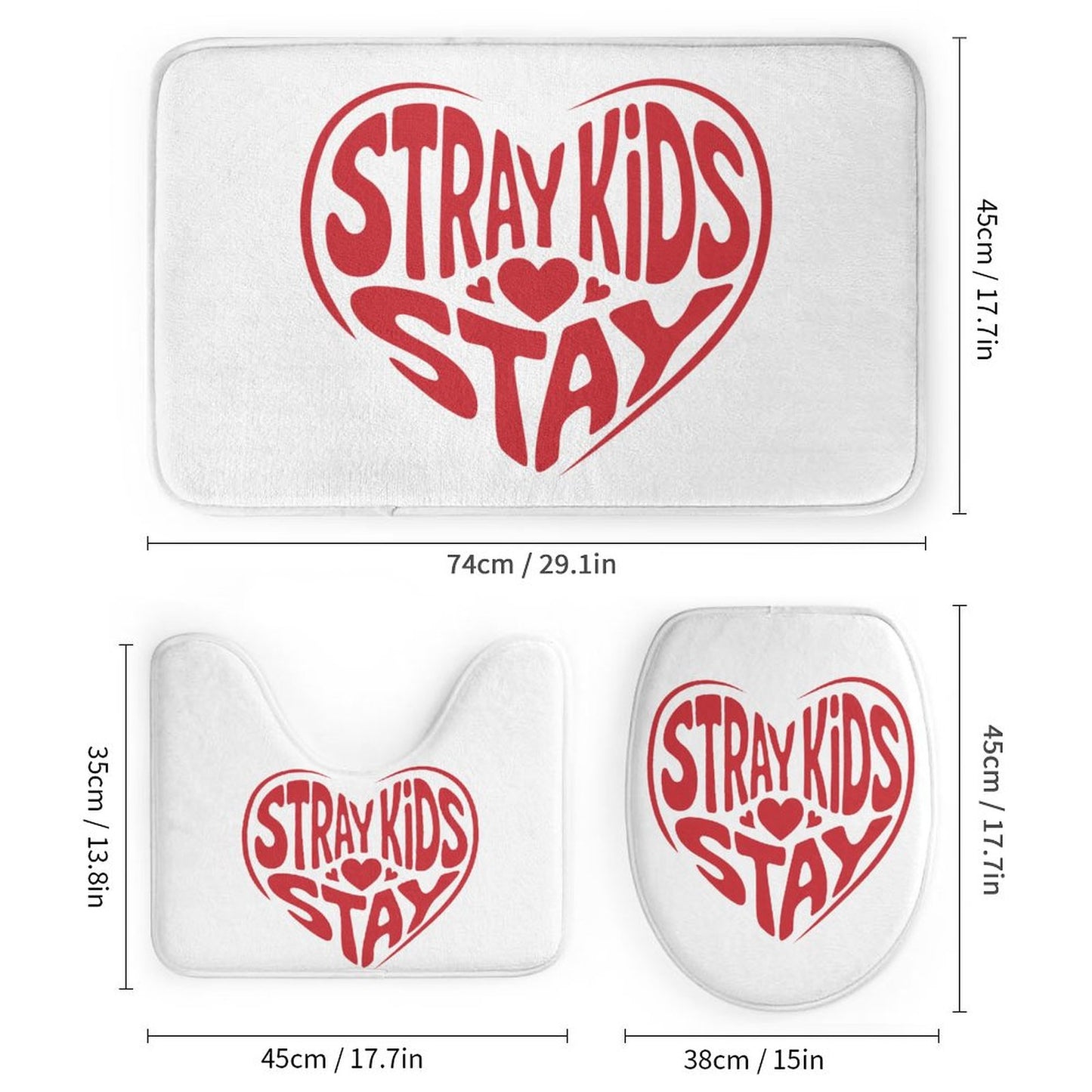 Bathroom 4-Piece Set(One-sided Printing)