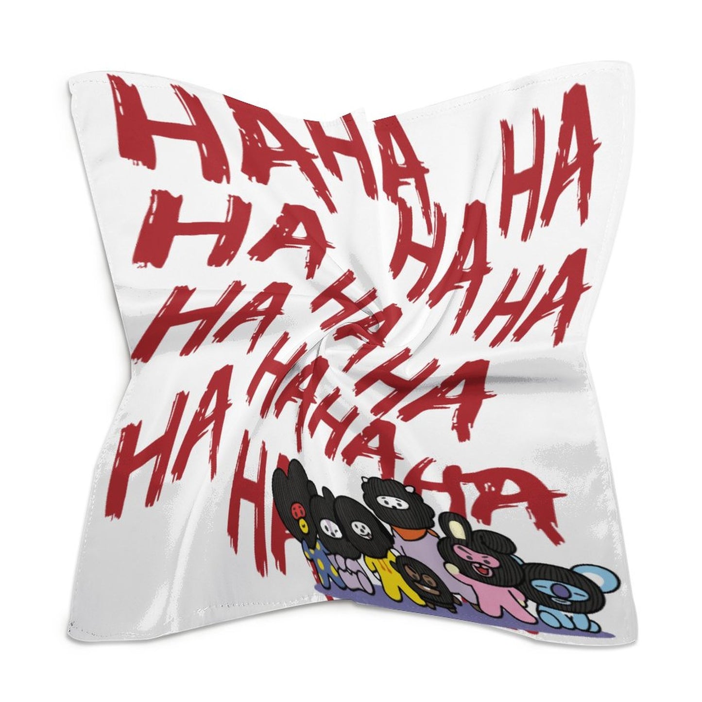 BT21 Inspired Square Scarf – Hooligan Style Imitated Silk Kpop Merch Hair Wrap