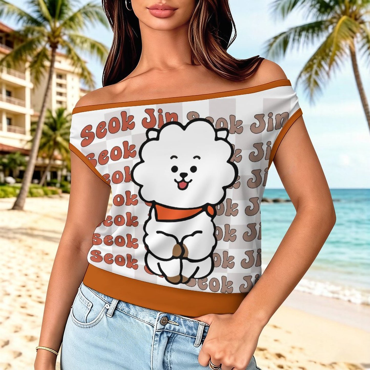 180gsm Single Shoulder One Neck T-Shirt (All-Over Printing)