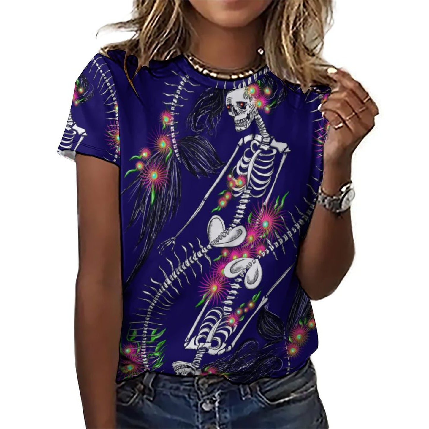 180gsm Custom Women Top T-Shirts(All-Over Printing)