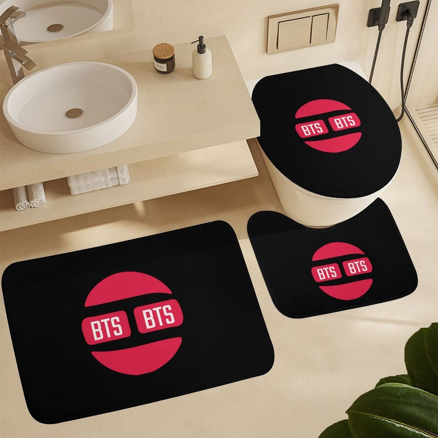 Bathroom 4-Piece Set(One-sided Printing)