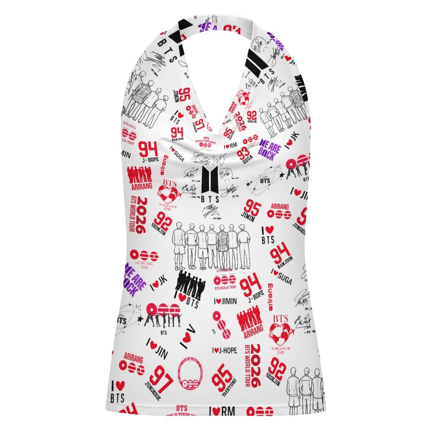 BTS Comeback 180gsm Women's Halter Tank Top(All-Over Printing)