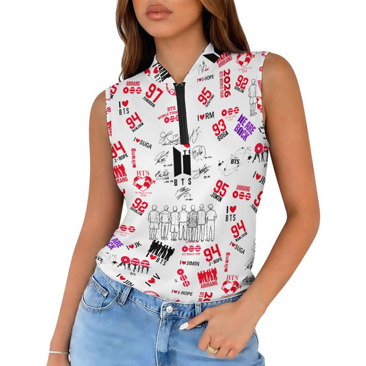 UPF50+ 180gsm Women's Sunscreen Golf Tank(All-Over Printing)