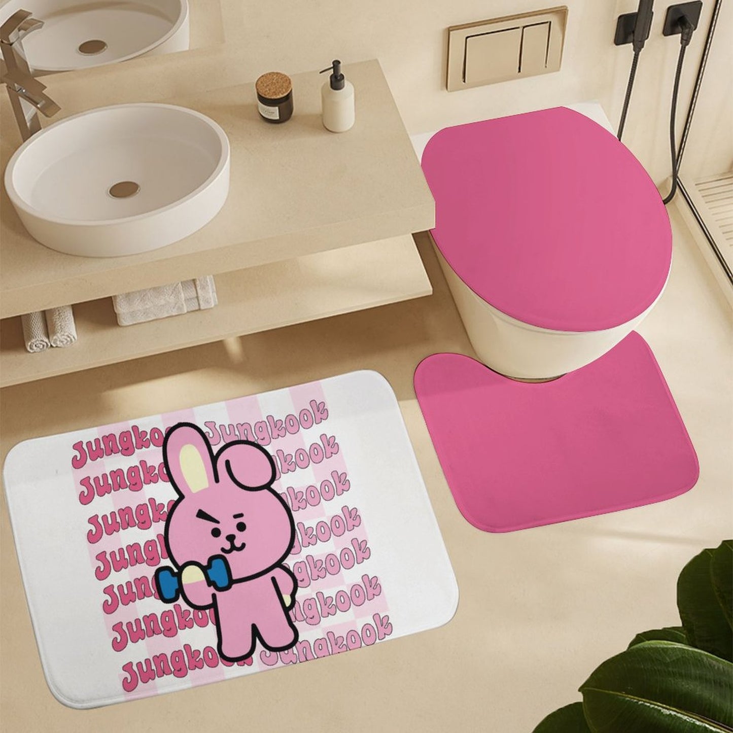 Bathroom 4-Piece Set(One-sided Printing)