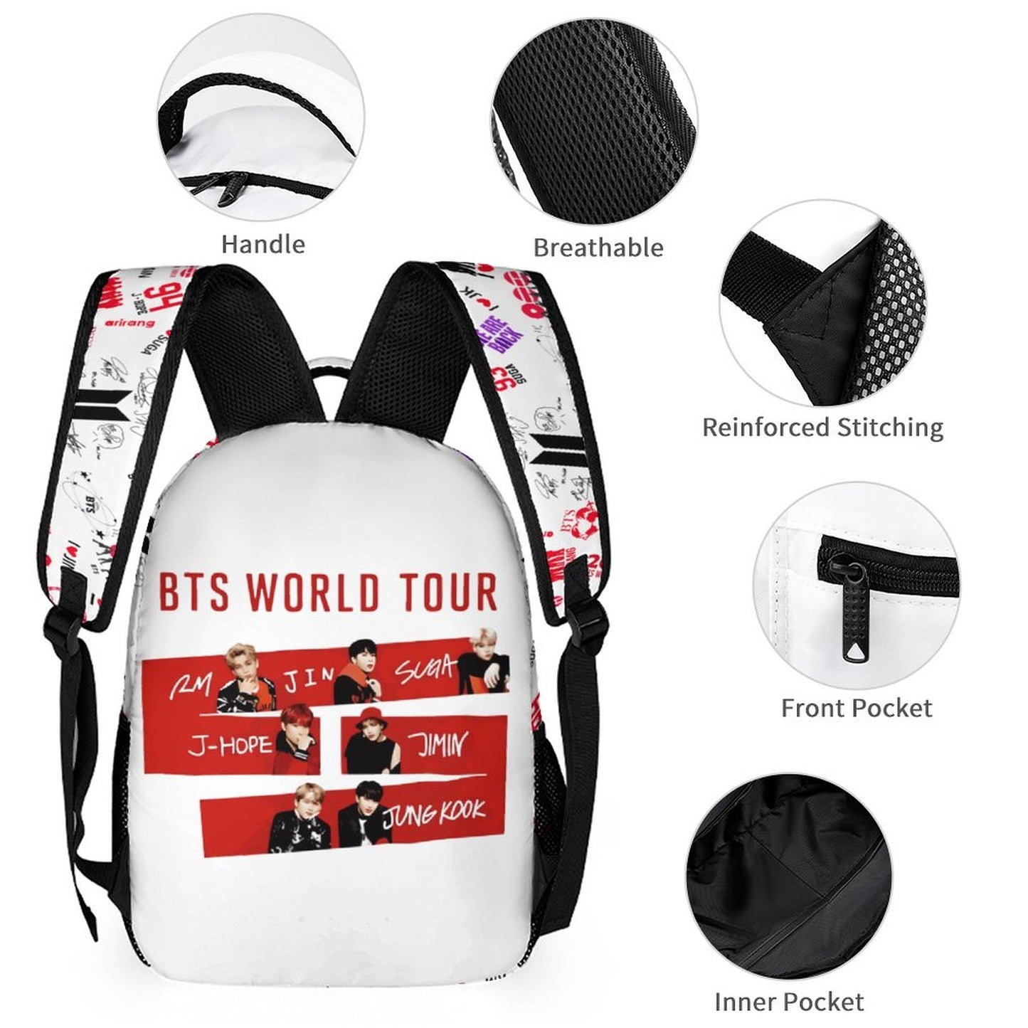 3 Pcs School Backpack Set for Kids (Backpack, Kid's Insulated Lunch Bag & Pencil Case Organizer)