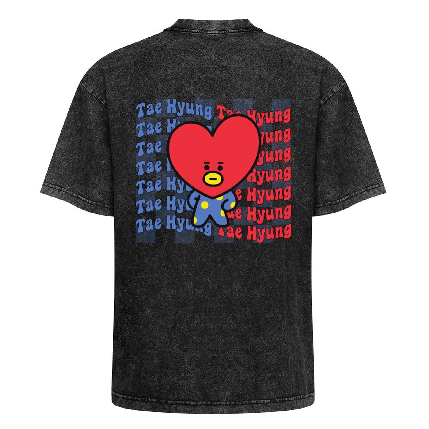 DTF 210gsm Cotton Men Washed T-Shirt (Back Printing)