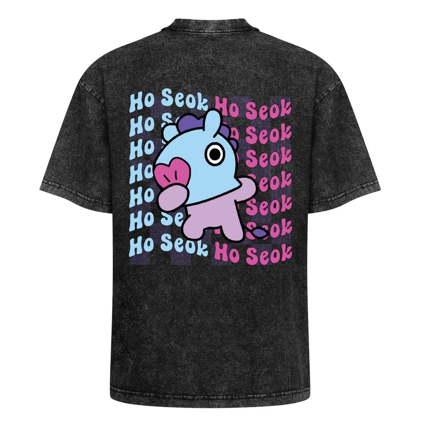 DTF 210gsm Cotton Men Washed T-Shirt (Back Printing)