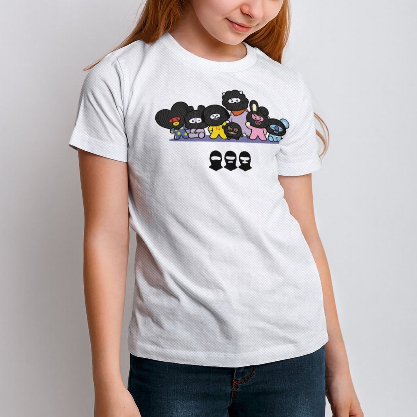 DTG 190gsm Cotton Children's Short Sleeve T-shirt(All-Over Printing)