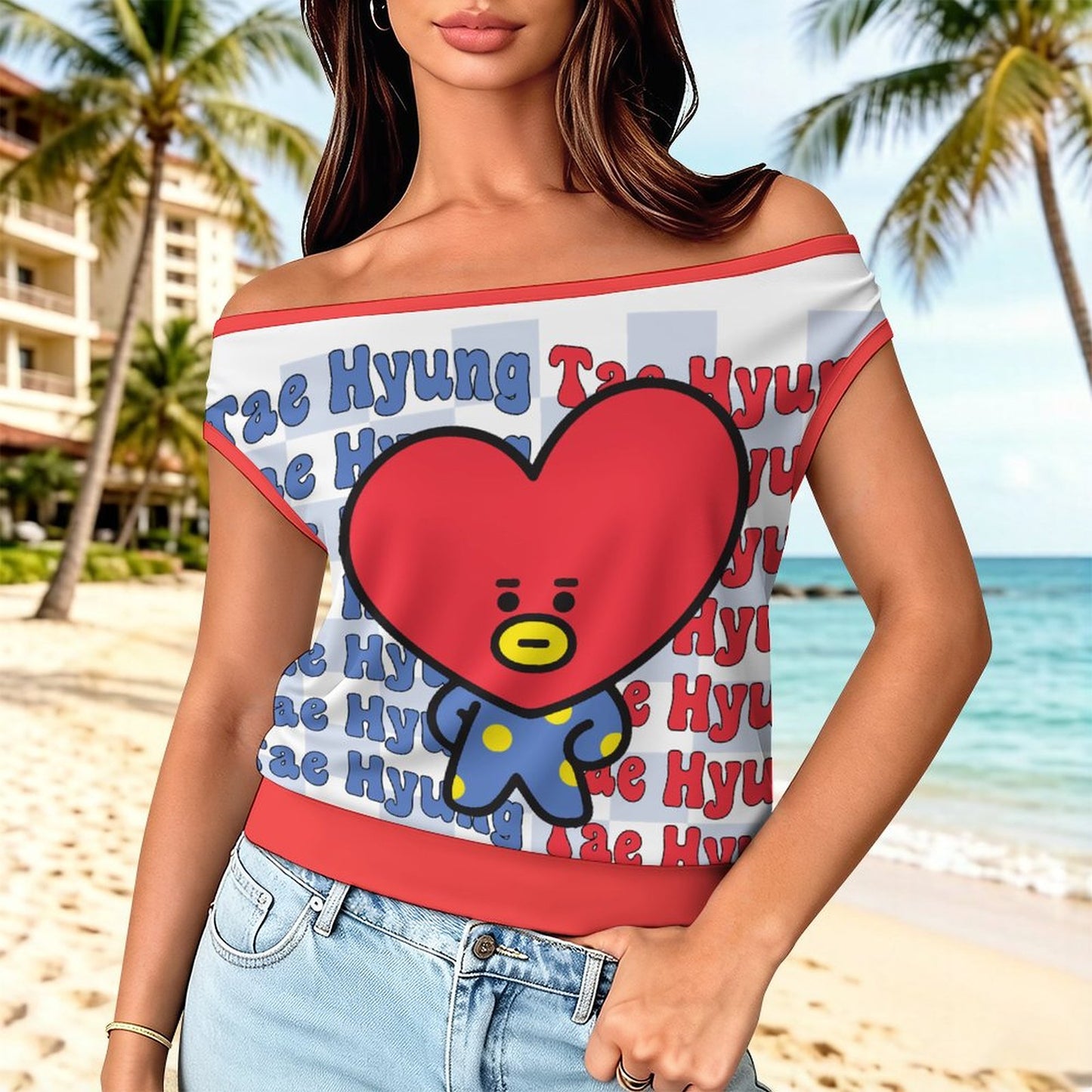 180gsm Single Shoulder One Neck T-Shirt (All-Over Printing)