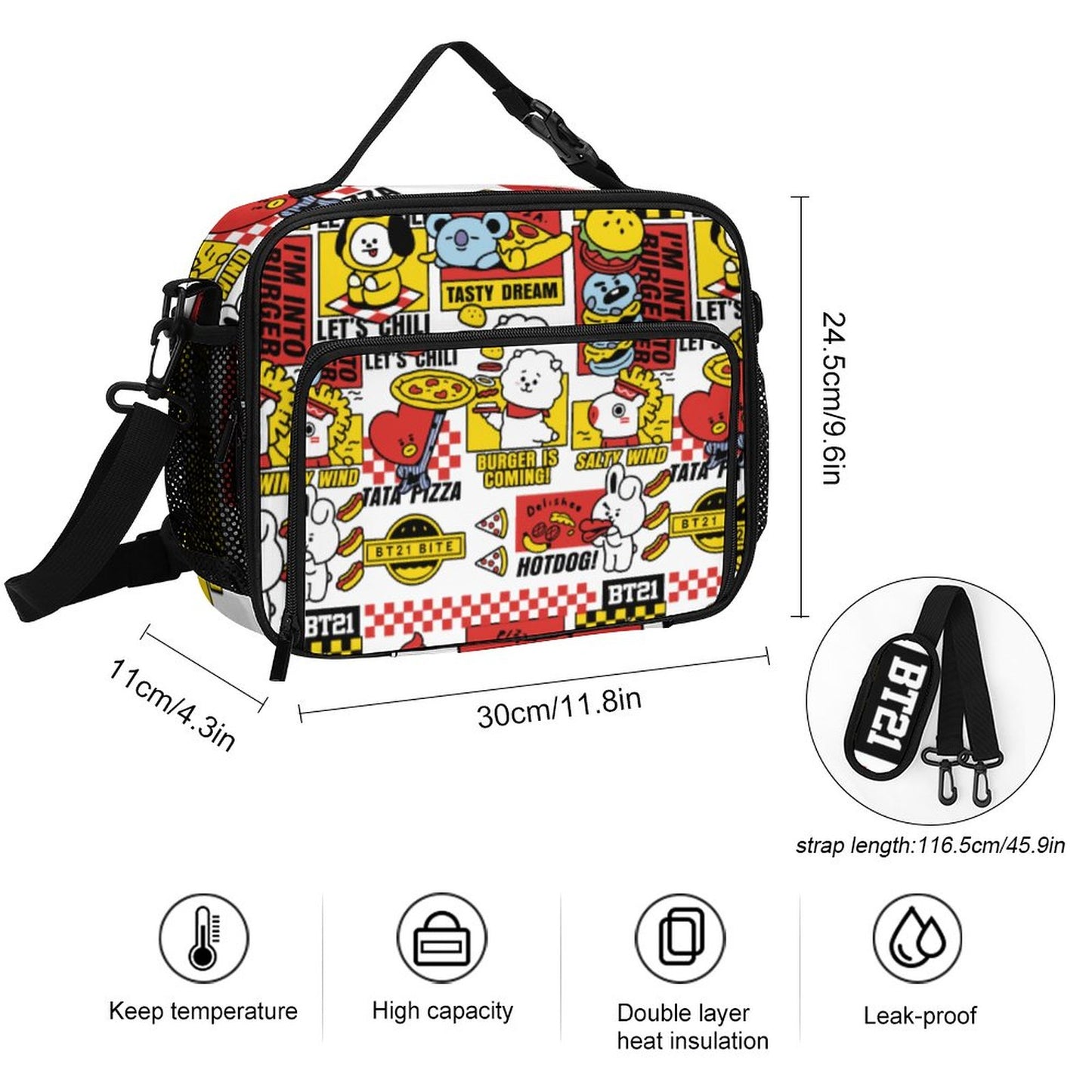 Large Capacity Lunch Bag(All-Over Printing)
