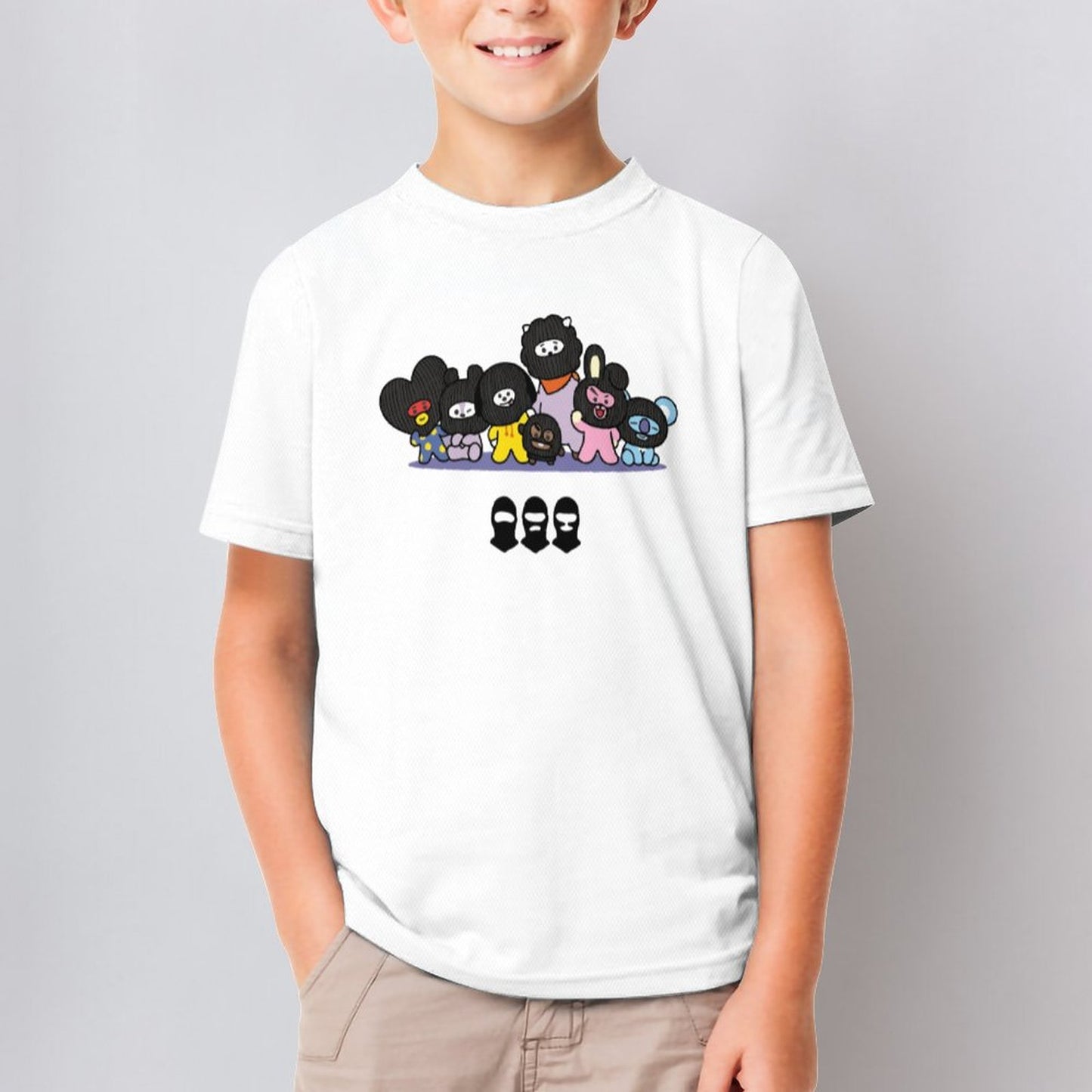 DTG 190gsm Cotton Children's Short Sleeve T-shirt(All-Over Printing)