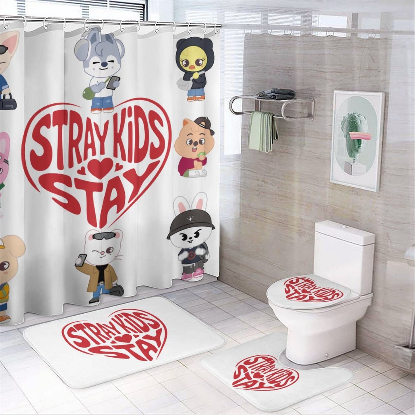 Bathroom 4-Piece Set(One-sided Printing)