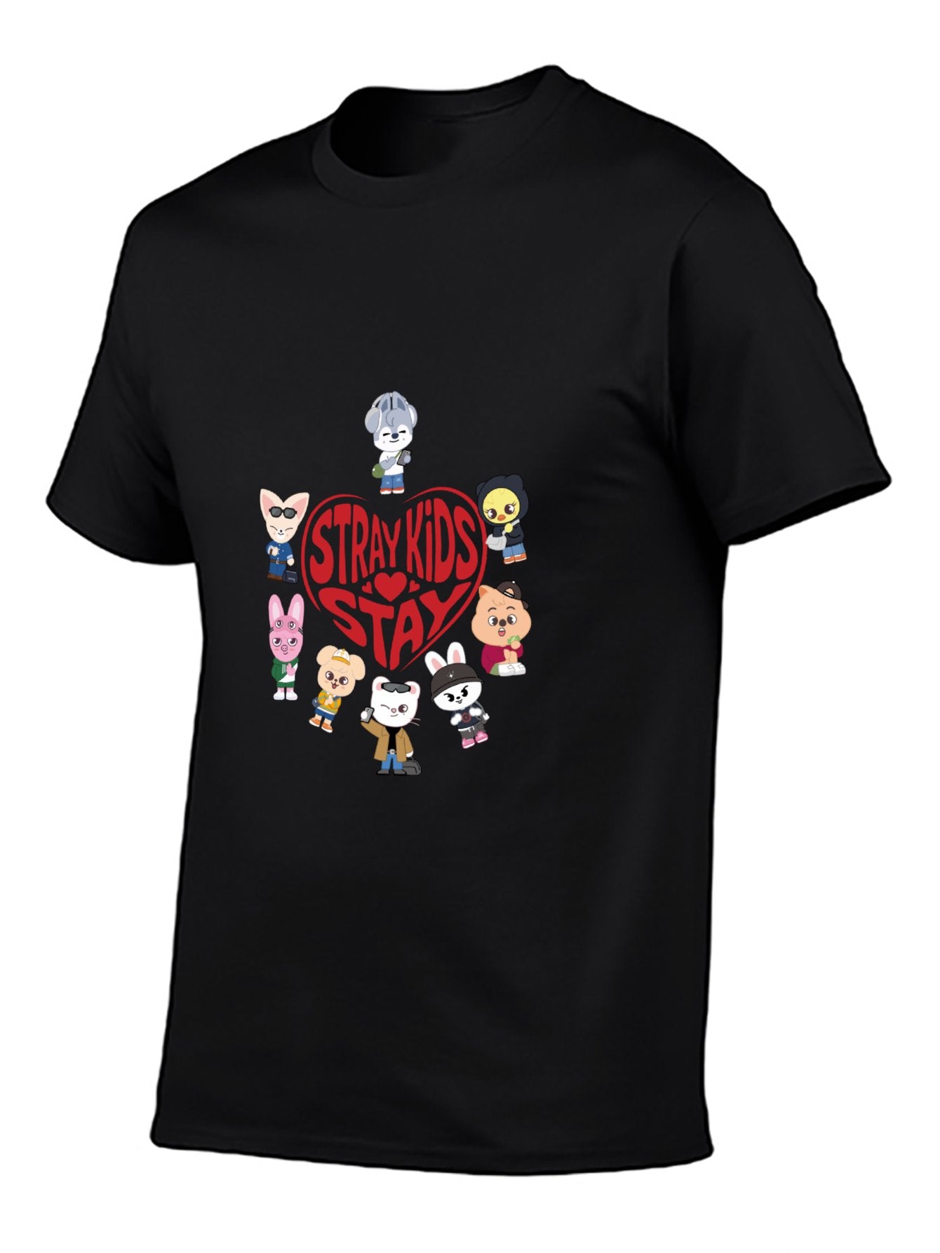 Stray Kids SKZOO Stay DTF 180gsm Multi-Color American Size Short Sleeve T-Shirt (Double-sided Printing)