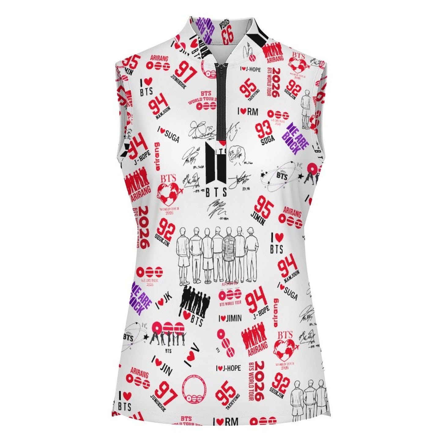 UPF50+ 180gsm Women's Sunscreen Golf Tank(All-Over Printing)