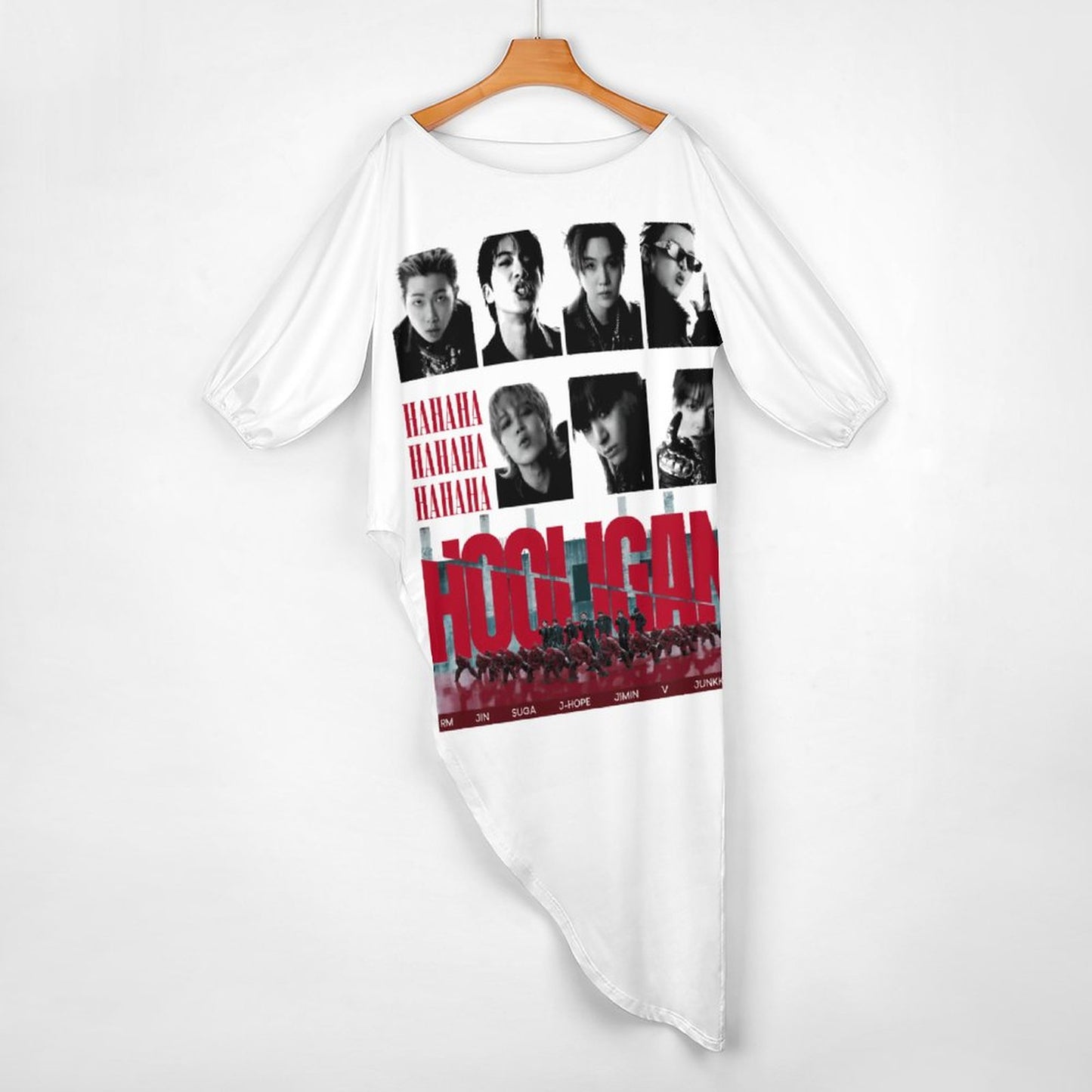 BTS Hooligan Diagonal Shoulder Two Piece Set(All-Over Printing)
