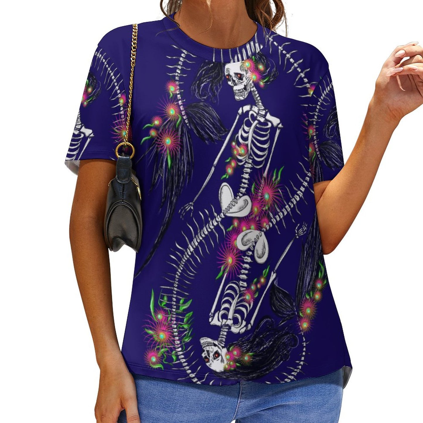 180gsm Custom Women Top T-Shirts(All-Over Printing)