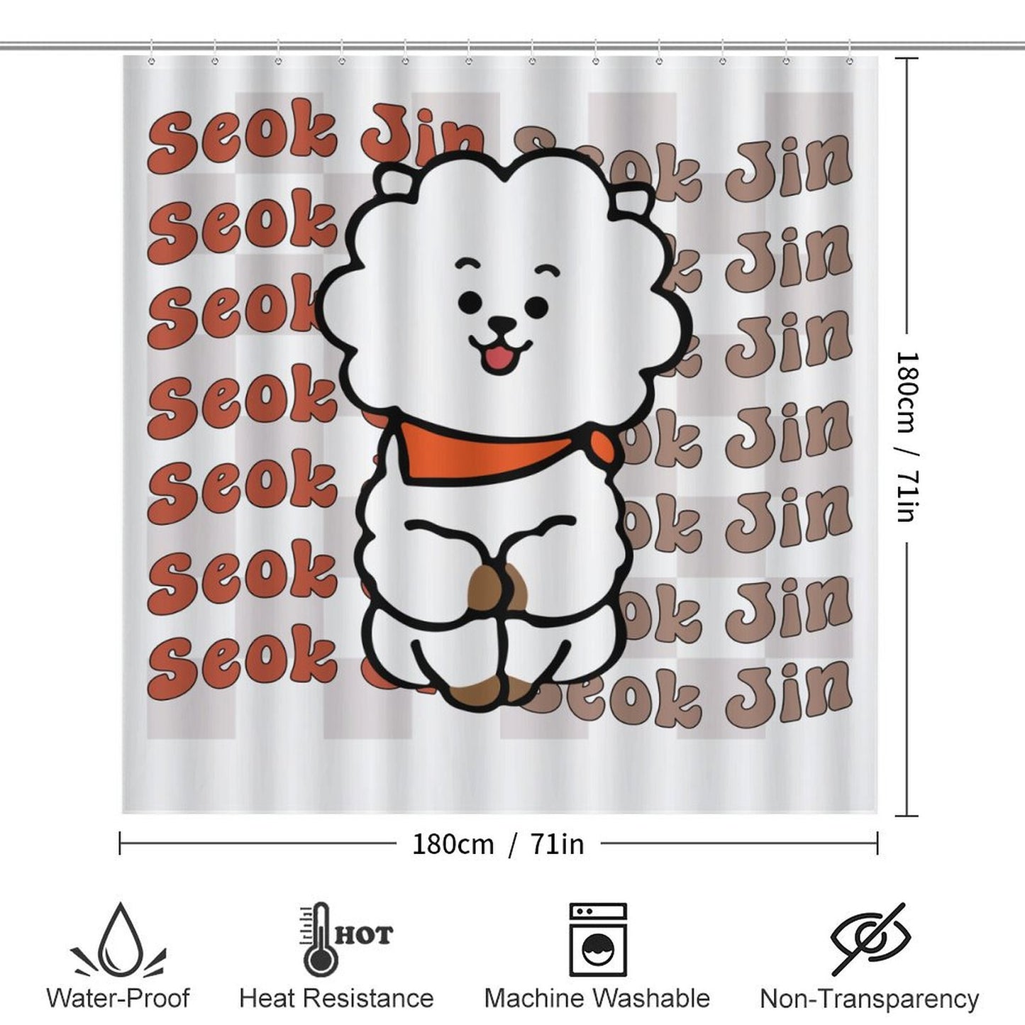 Bathroom 4-Piece Set(One-sided Printing)