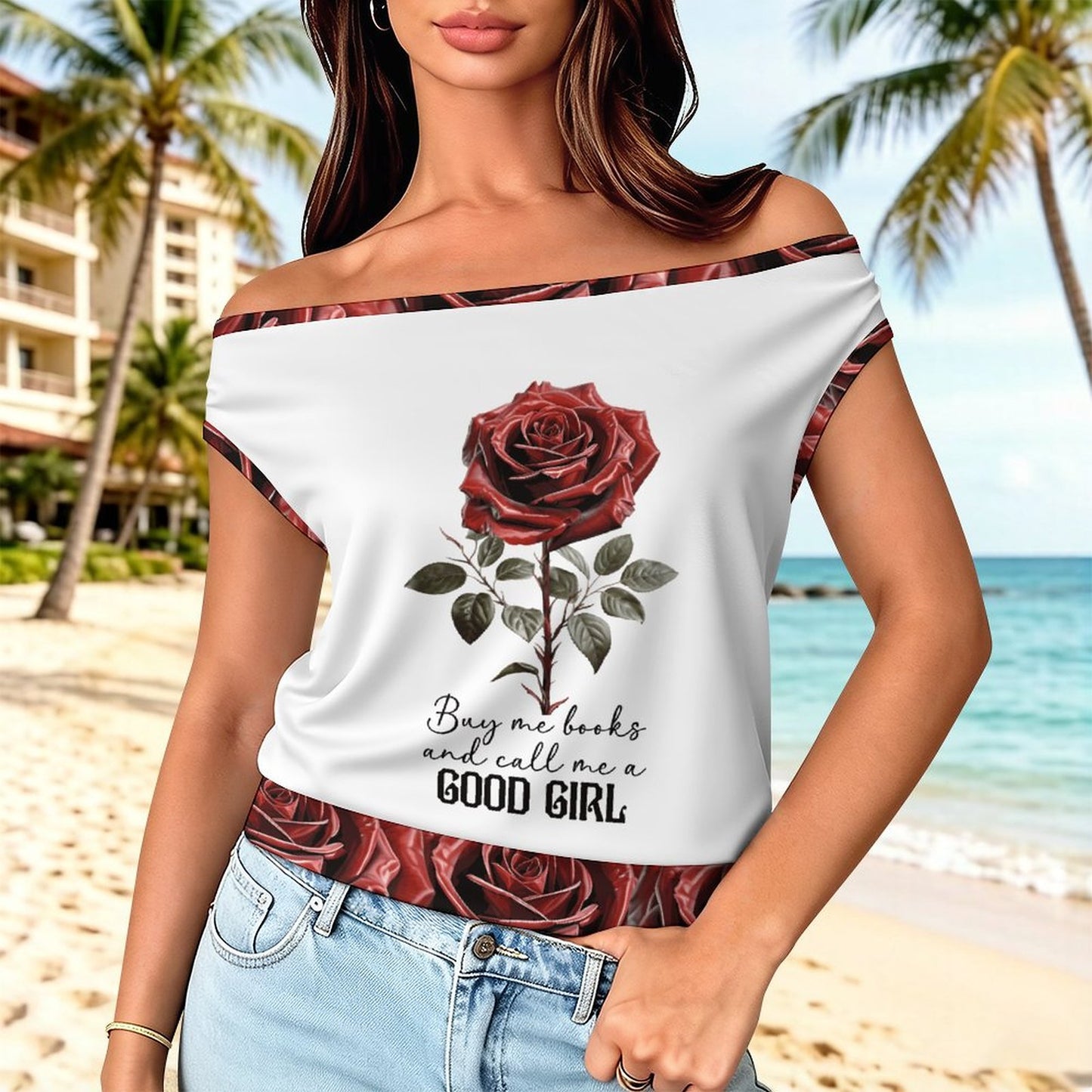 180gsm Single Shoulder One Neck T-Shirt (All-Over Printing)