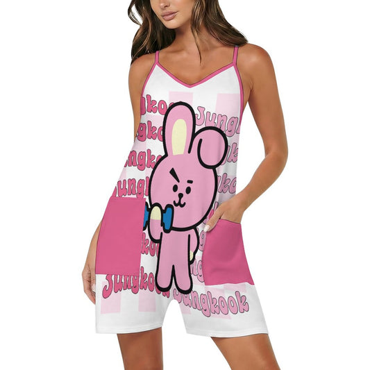 200gsm Suspender Jumpsuit With Pockets(All-Over Printing)