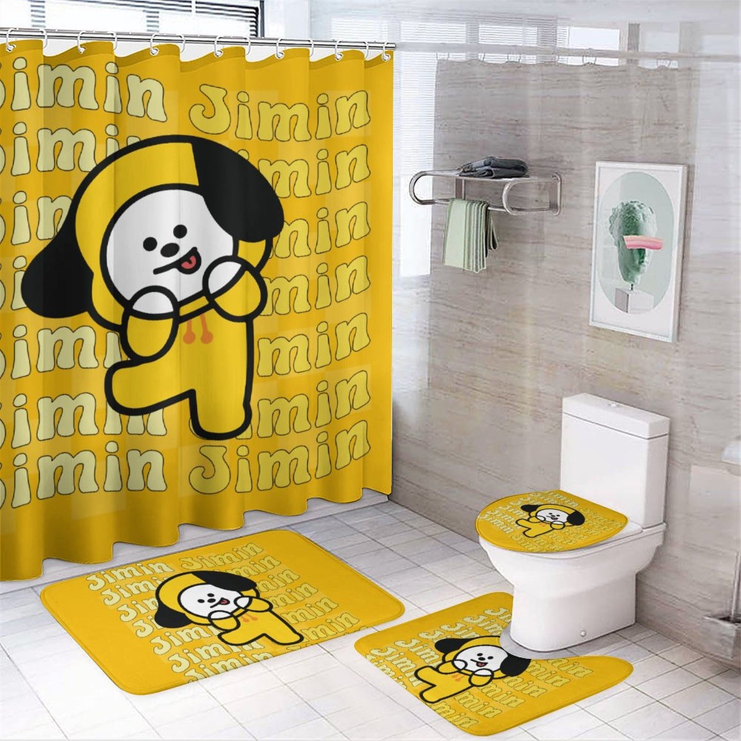 Bathroom 4-Piece Set(One-sided Printing)