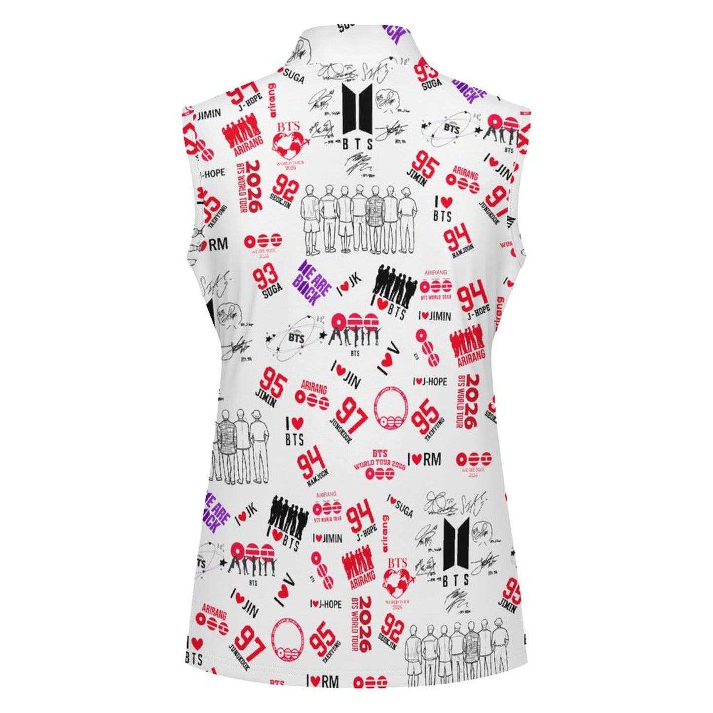 UPF50+ 180gsm Women's Sunscreen Golf Tank(All-Over Printing)