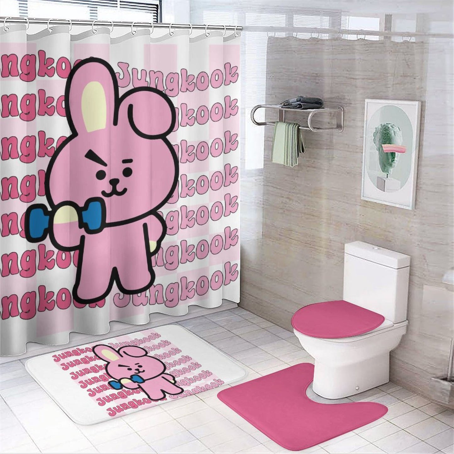 Bathroom 4-Piece Set(One-sided Printing)