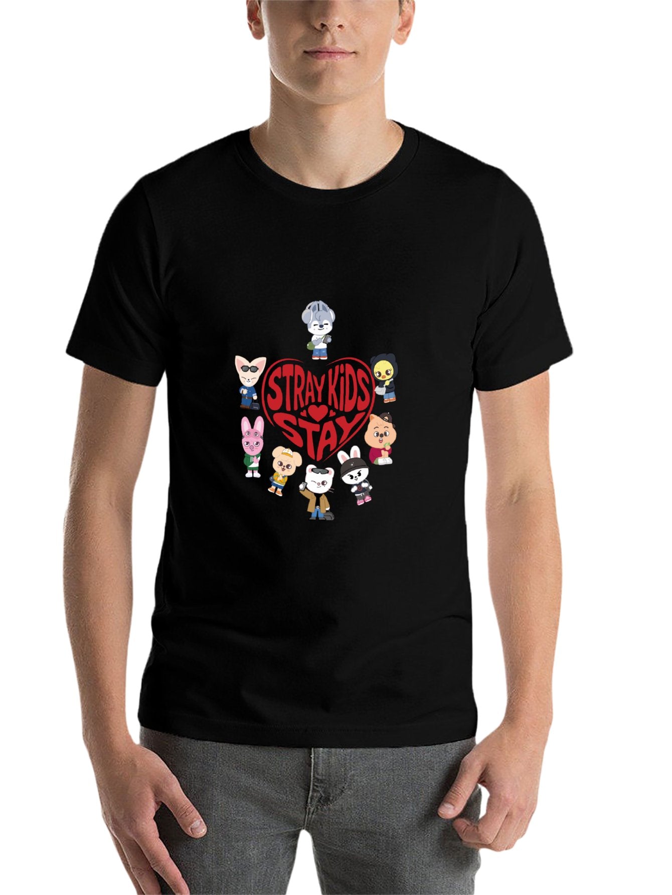Stray Kids SKZOO Stay DTF 180gsm Multi-Color American Size Short Sleeve T-Shirt (Double-sided Printing)