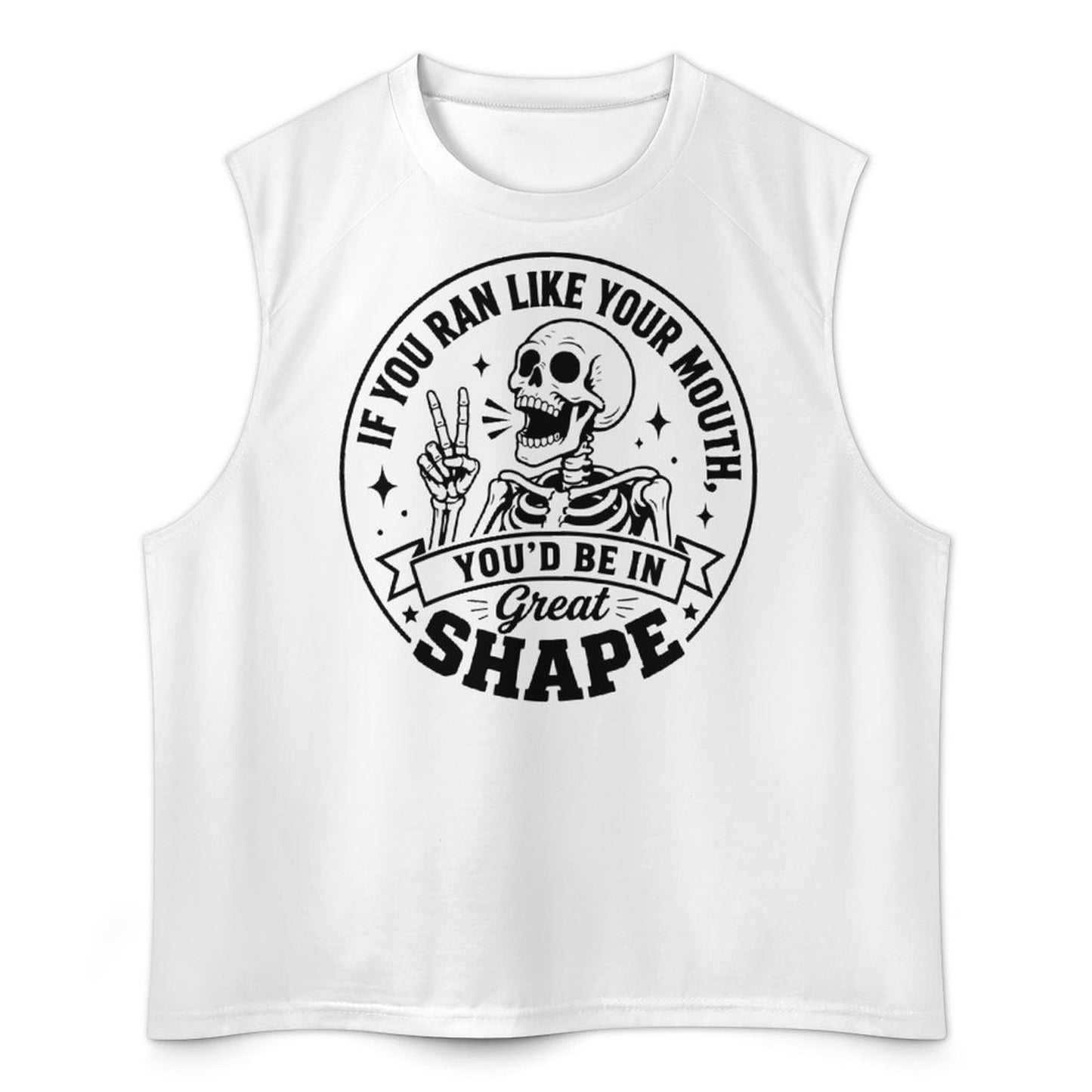 Sarcastic Workout Shirt - If You Ran Like You Run Your Mouth - Snarky Gym Tee, Funny Fitness Graphic T-Shirt, Premium Cotton Double-Sided DTF Print Tee