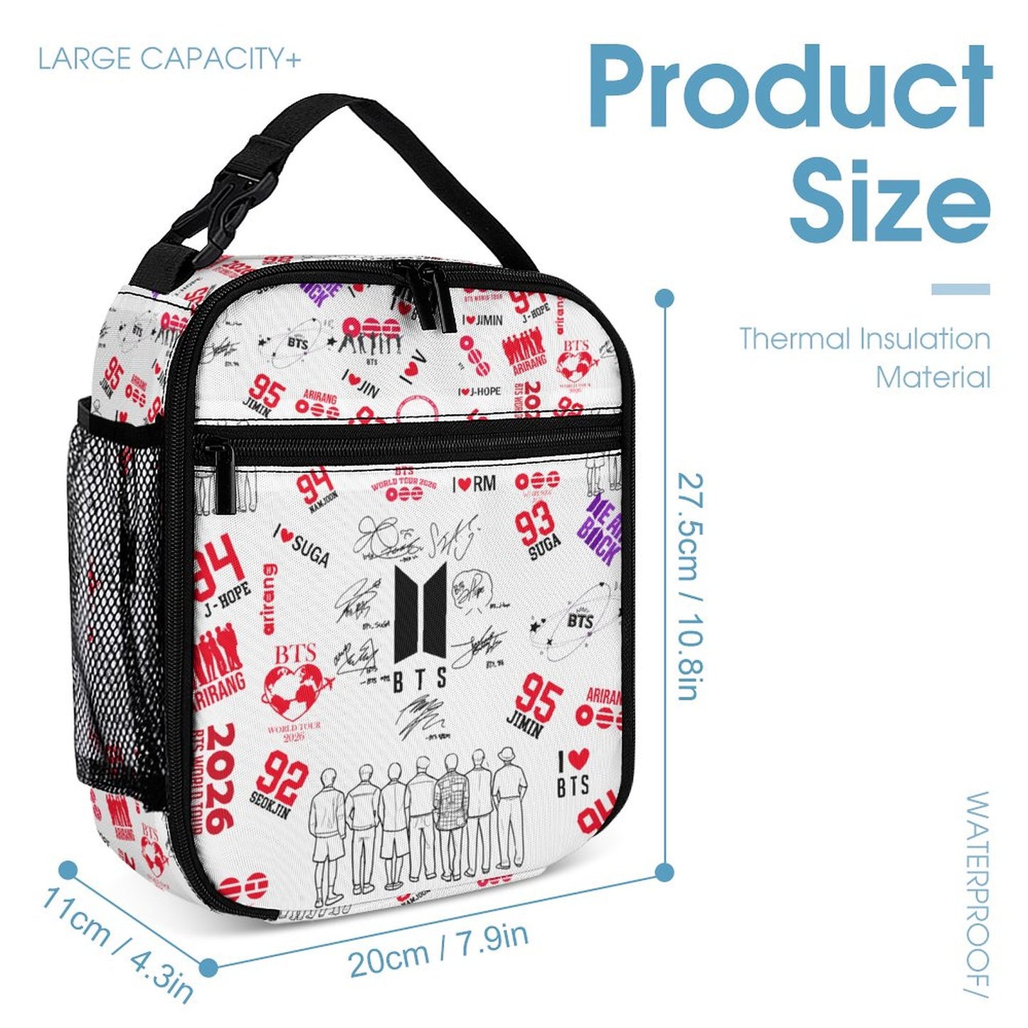 3 Pcs School Backpack Set for Kids (Backpack, Kid's Insulated Lunch Bag & Pencil Case Organizer)