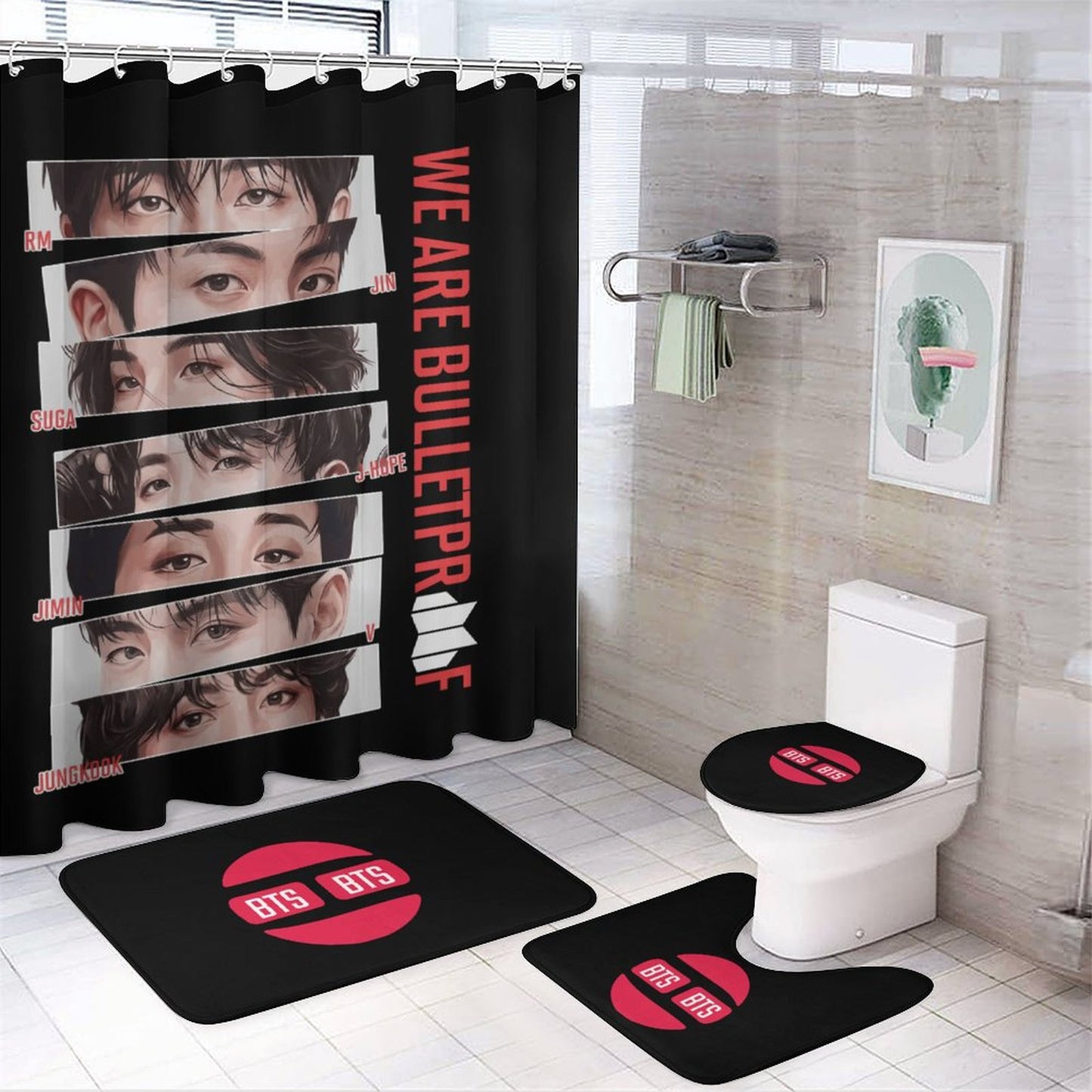 Bathroom 4-Piece Set(One-sided Printing)