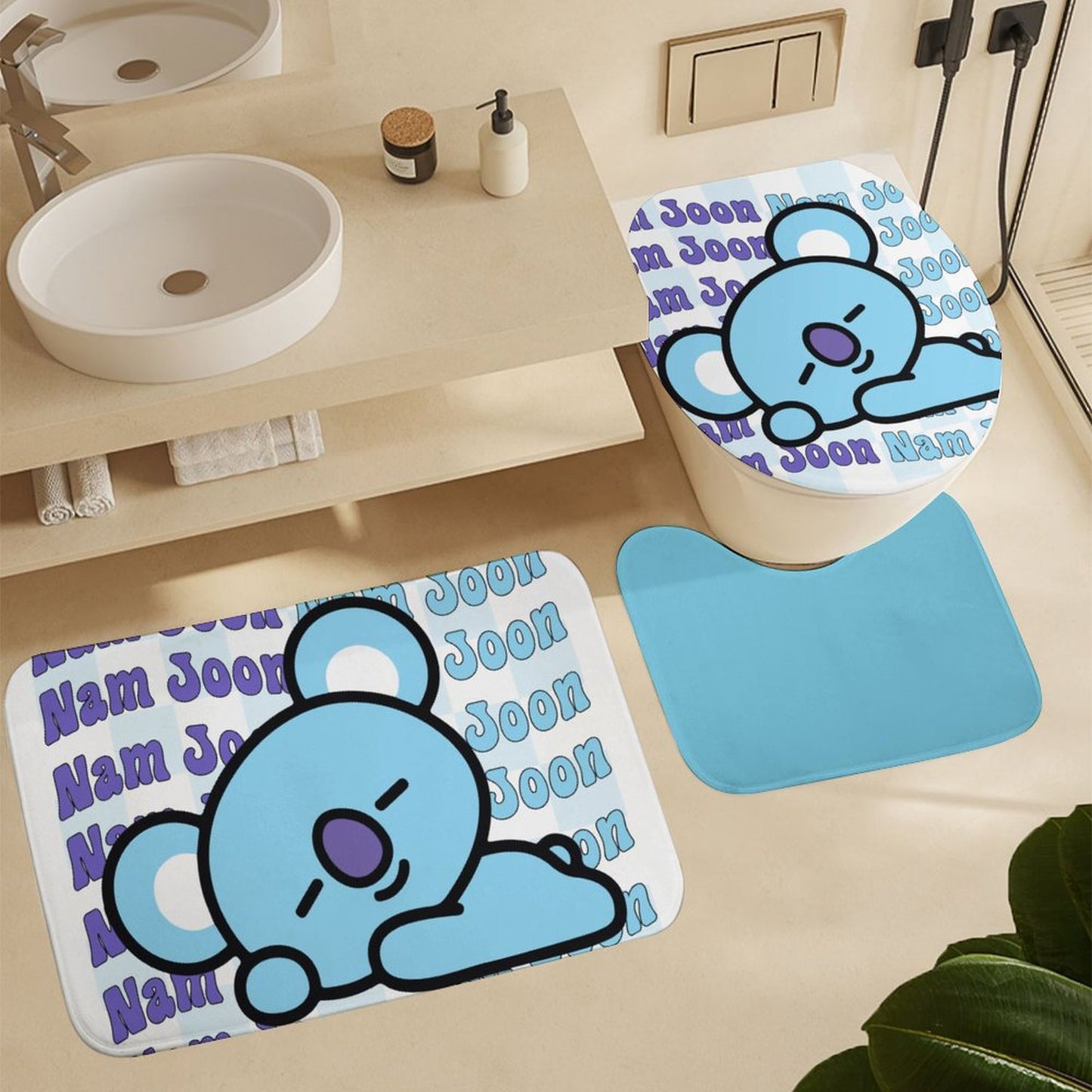Bathroom 4-Piece Set(One-sided Printing)