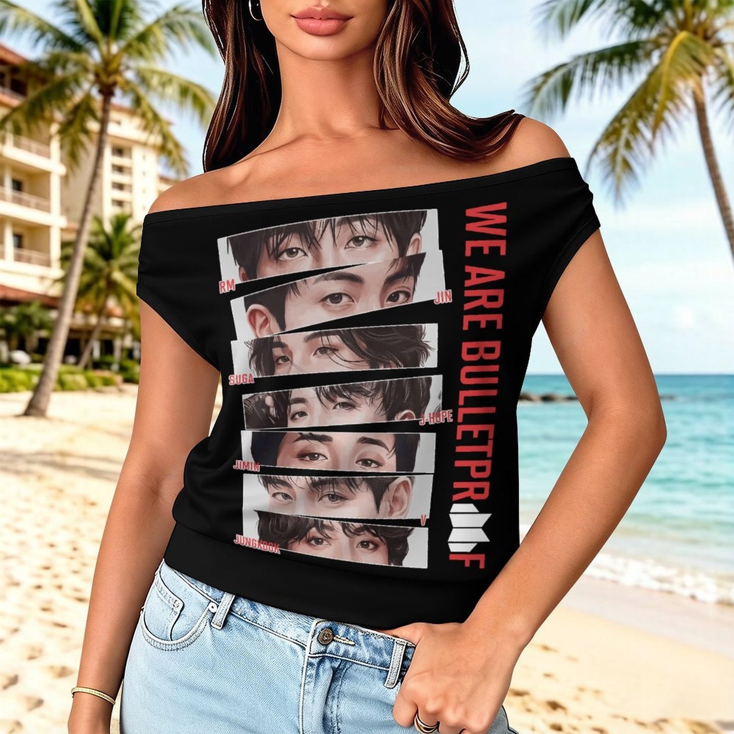 180gsm Single Shoulder One Neck T-Shirt (All-Over Printing)