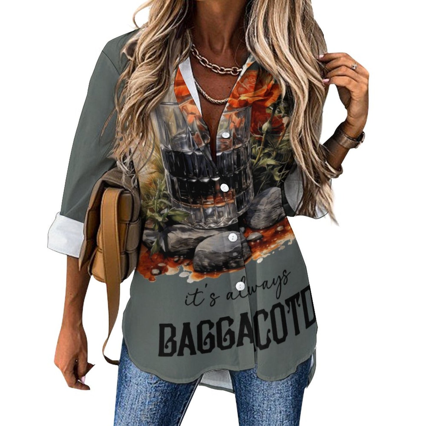 It's Always Baggacotd Long Sleeve Shirt - Booktok Aesthetic Reading Merch