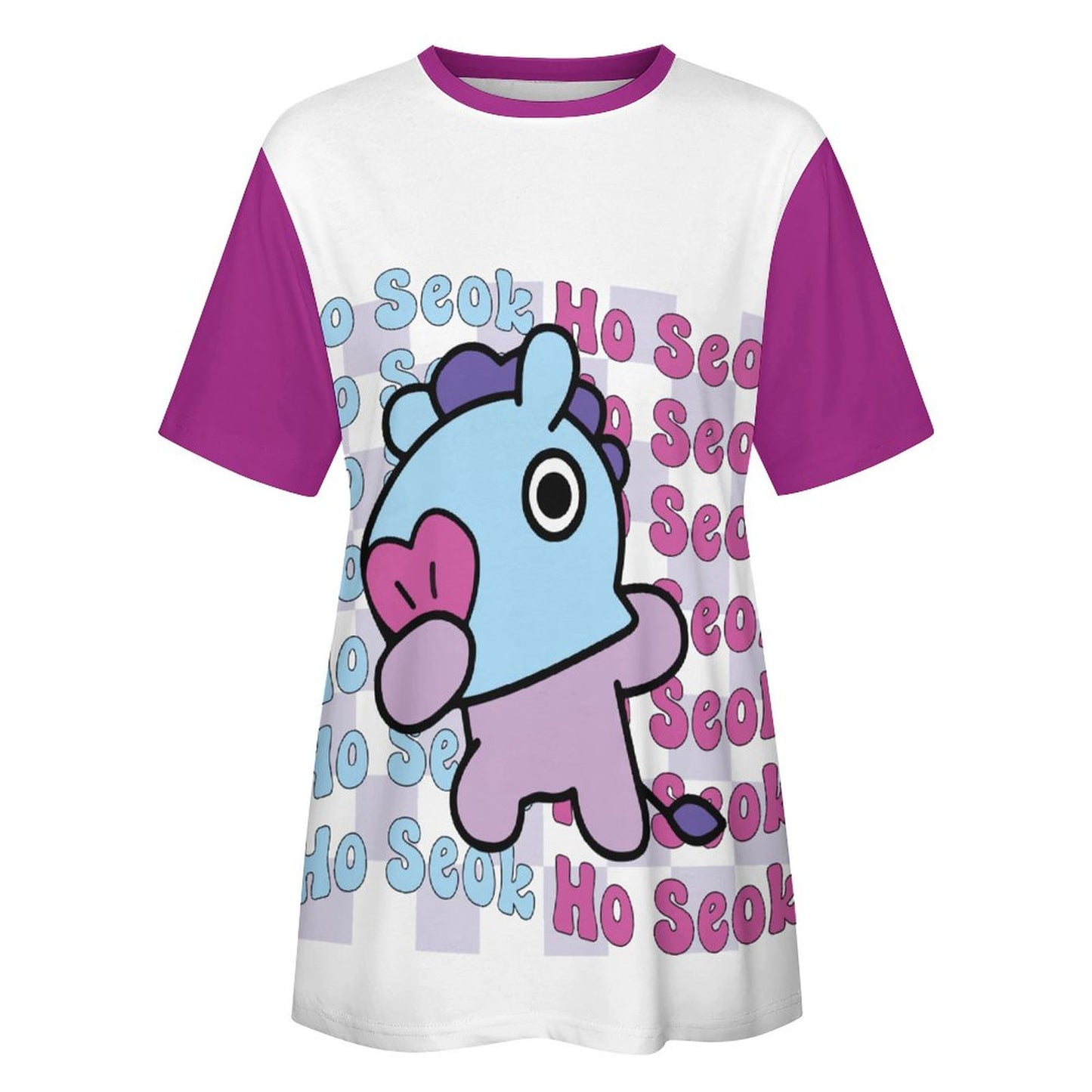 DTG 190gsm Cotton Summer Short Sleeve T-Shirts for Women(All-Over Printing)