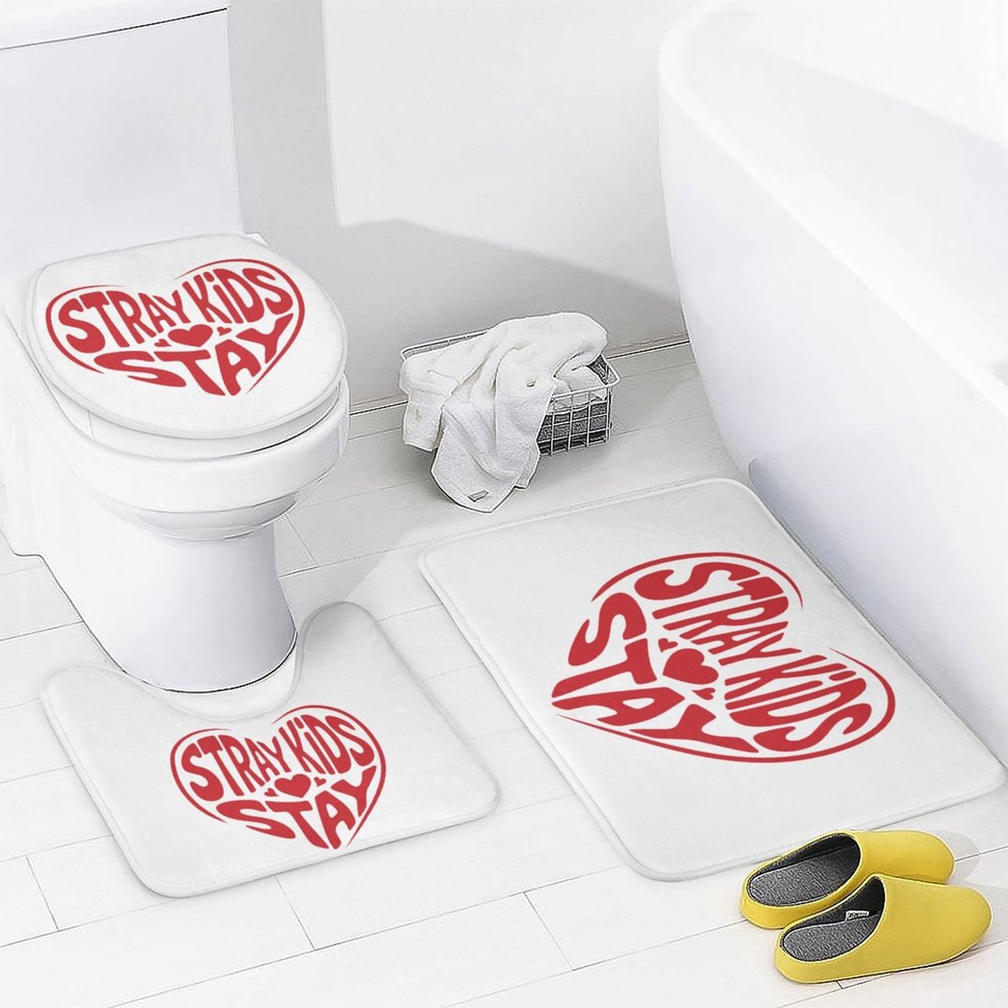 Bathroom 4-Piece Set(One-sided Printing)