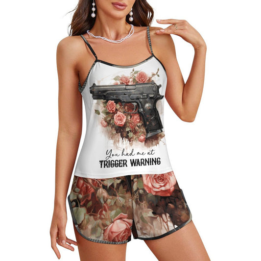 160gsm Ice Silk Camisole Pajama Set(All-Over Printing)