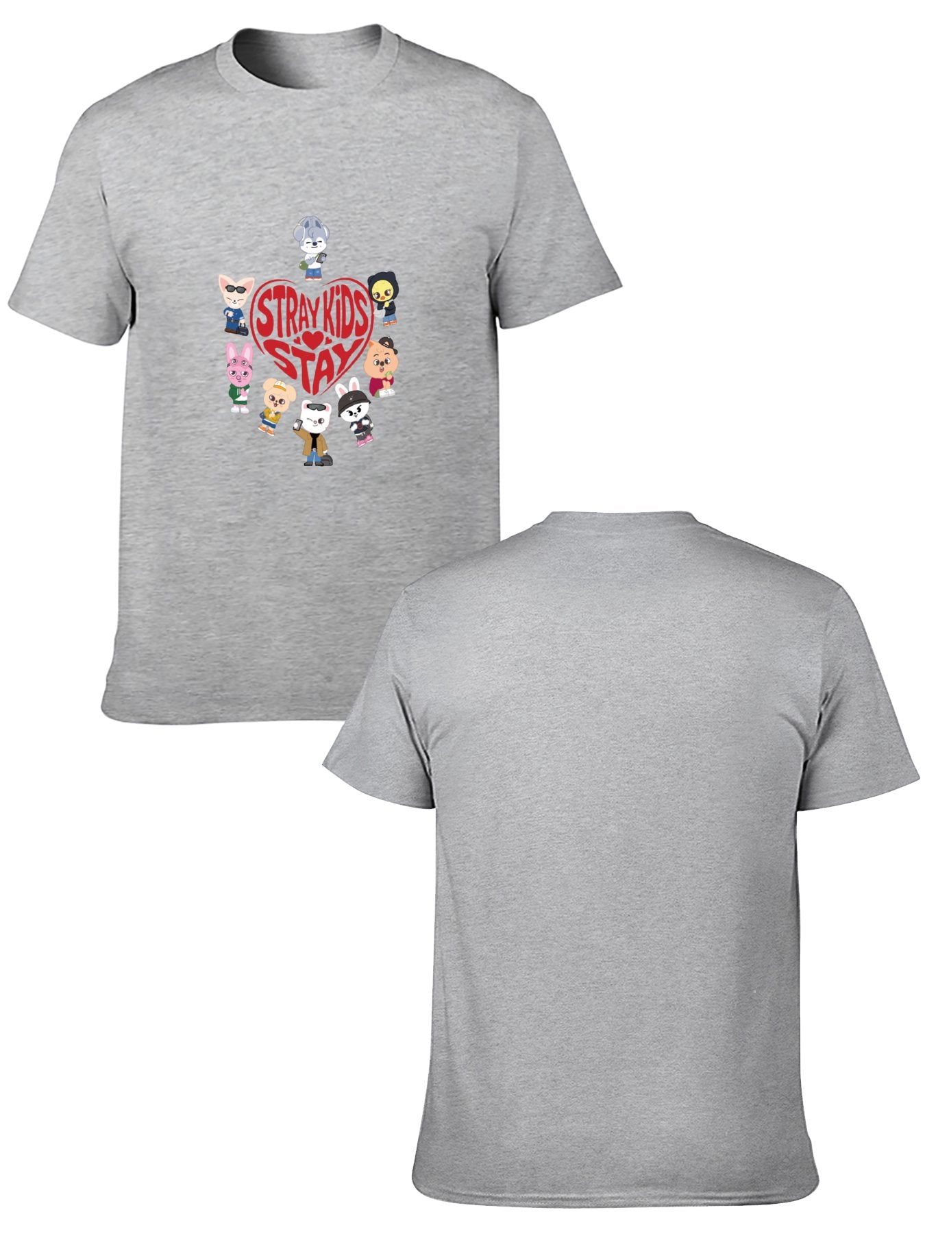 Stray Kids SKZOO Stay DTF 180gsm Multi-Color American Size Short Sleeve T-Shirt (Double-sided Printing)