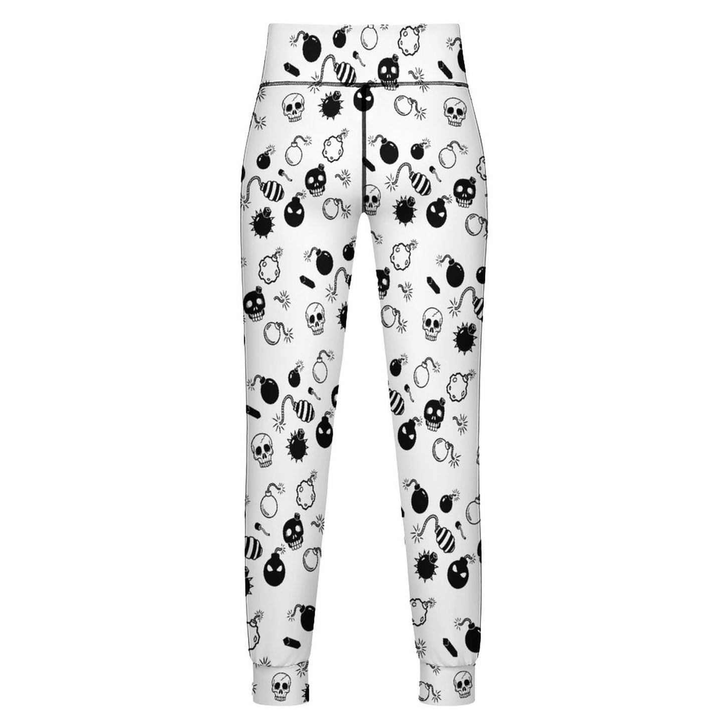 Bombs and Skulls 180gsm Yoga Jogger Pants · Edgy Y2K Grunge High-Waisted Sweats · Alt Streetwear Joggers with Pockets