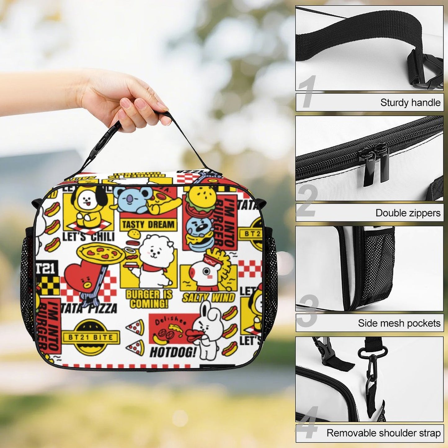 Large Capacity Lunch Bag(All-Over Printing)