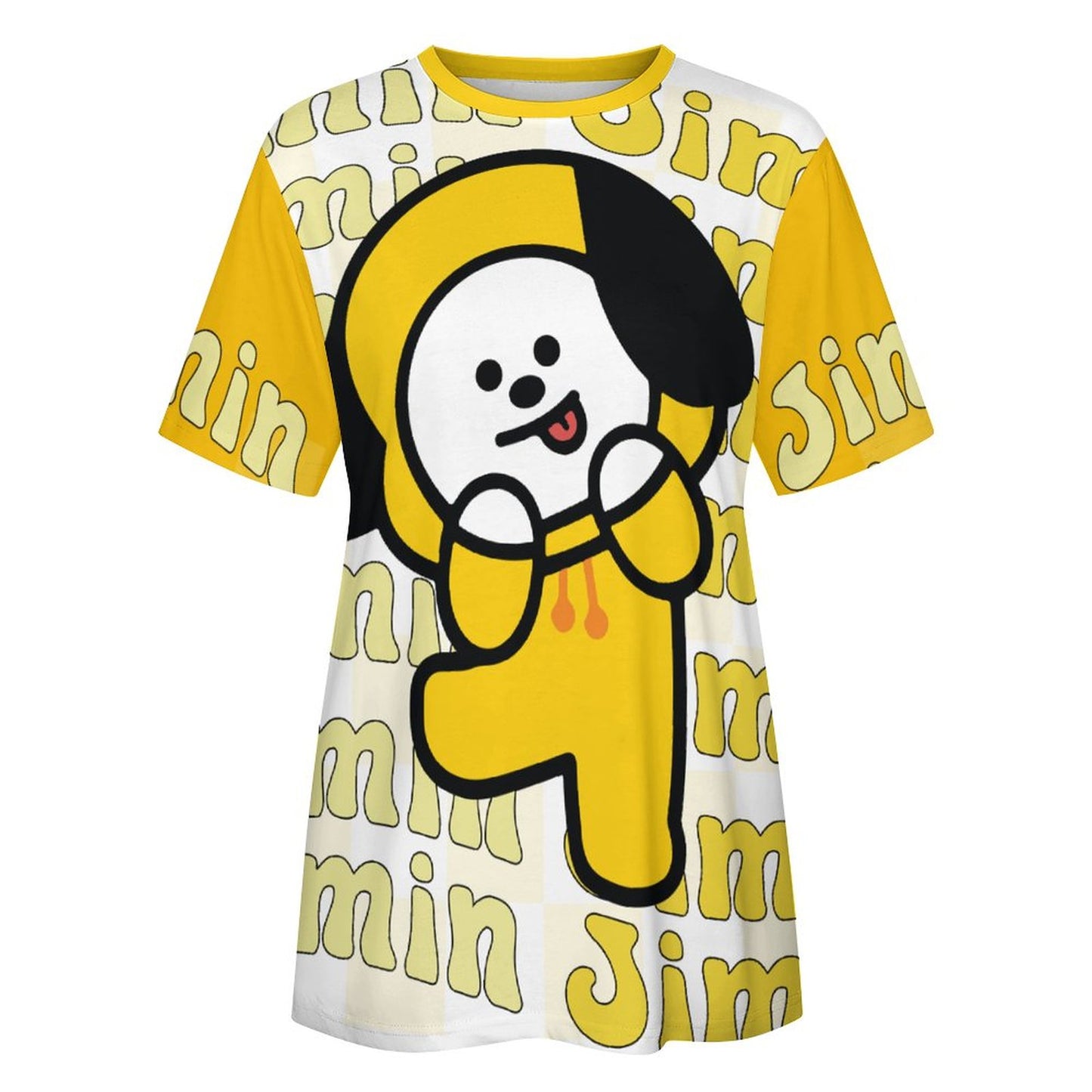 DTG 190gsm Cotton Summer Short Sleeve T-Shirts for Women(All-Over Printing)