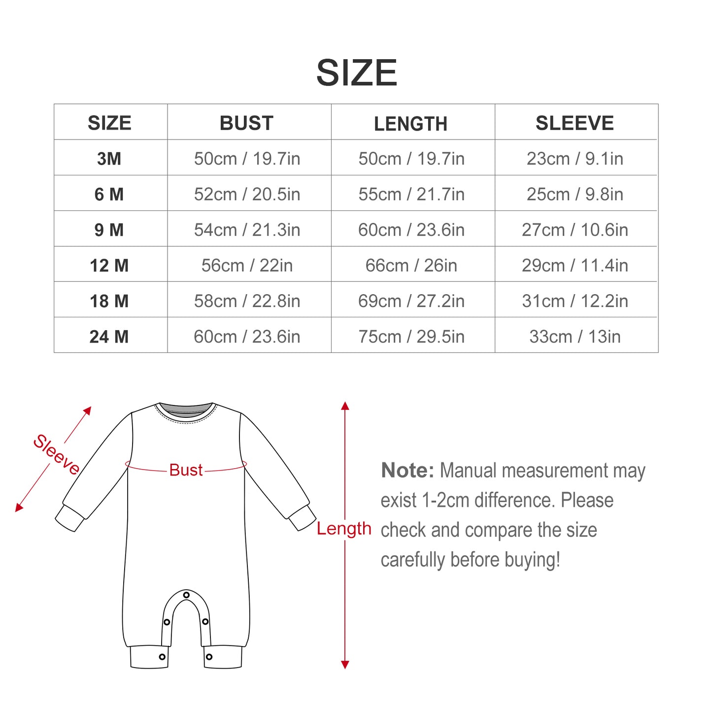 200gsm Long Baby Romper(10 Sites) (All-Over Printing)