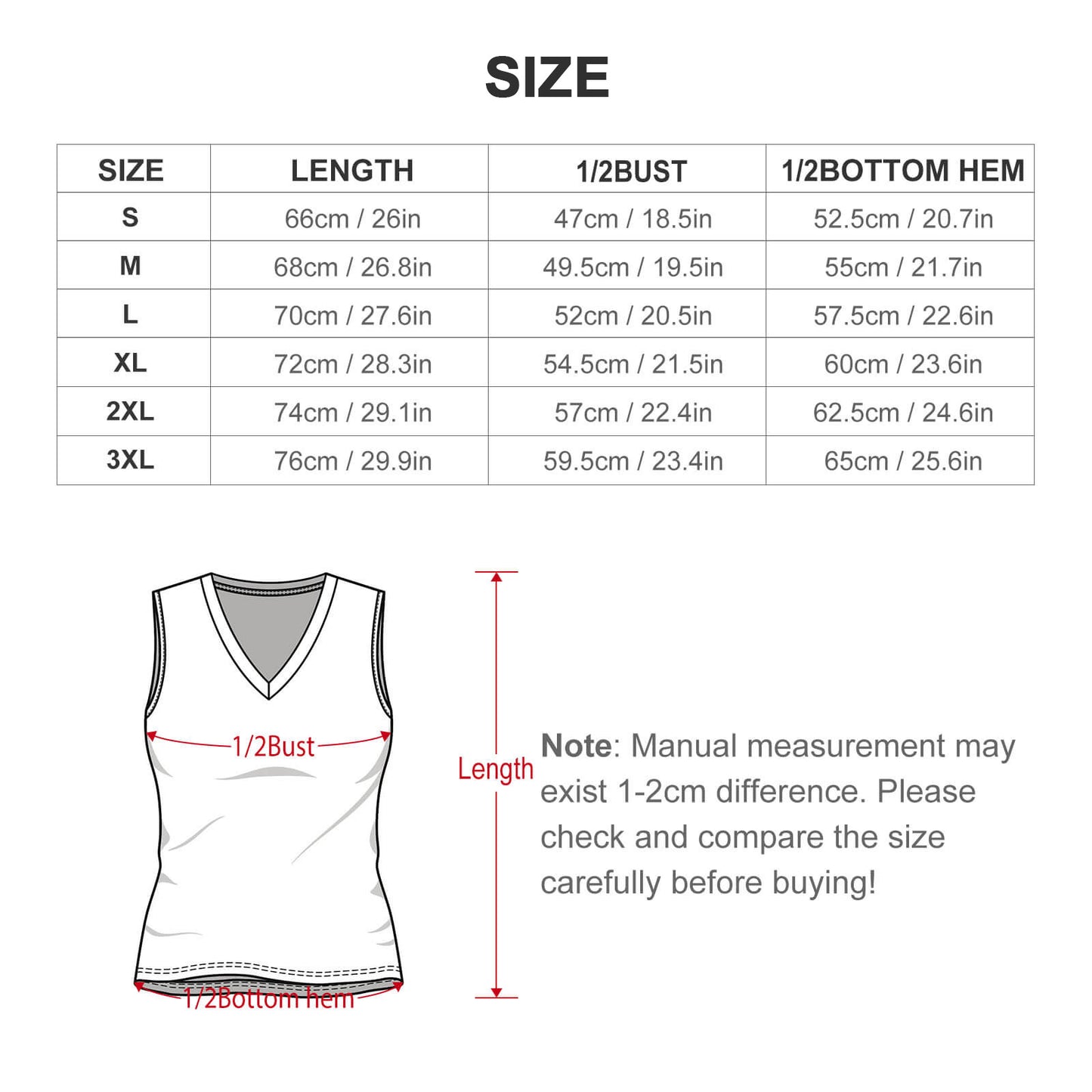 210gsm V Neck Tank Top(All-Over Printing)