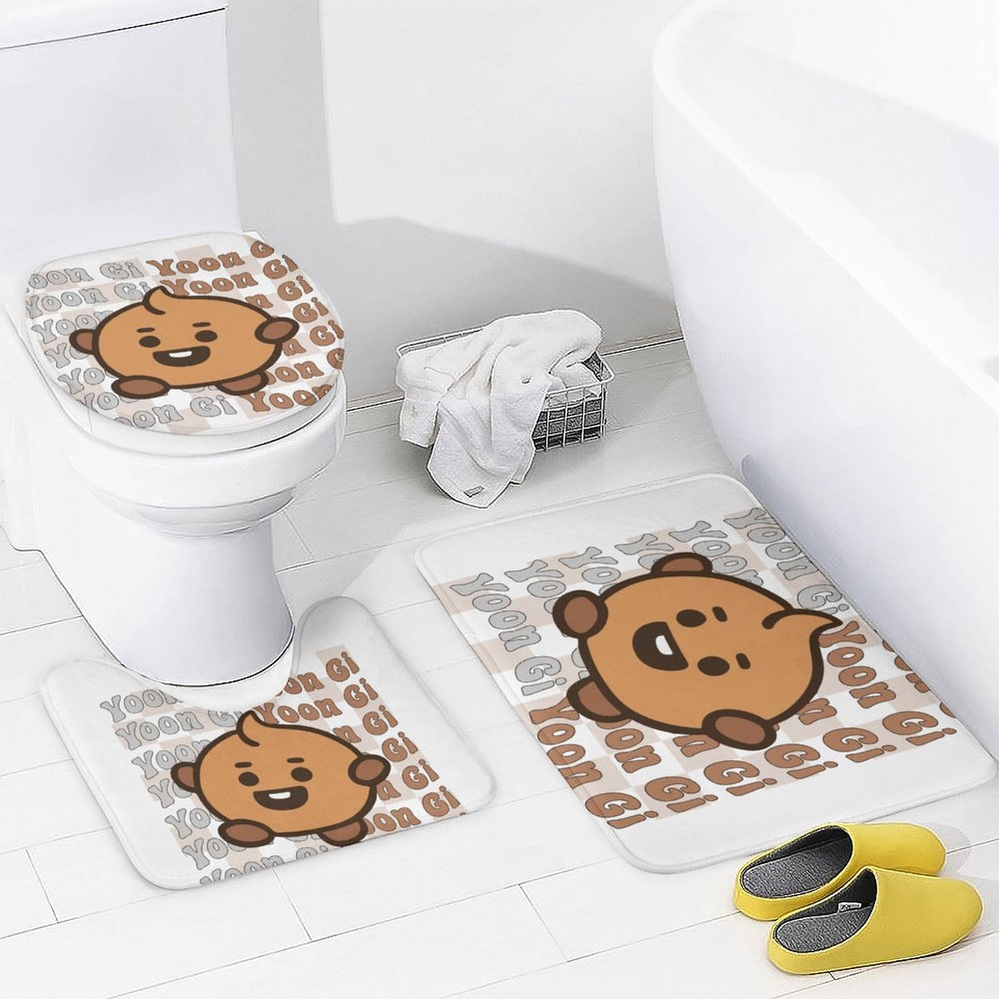 Bathroom 4-Piece Set(One-sided Printing)