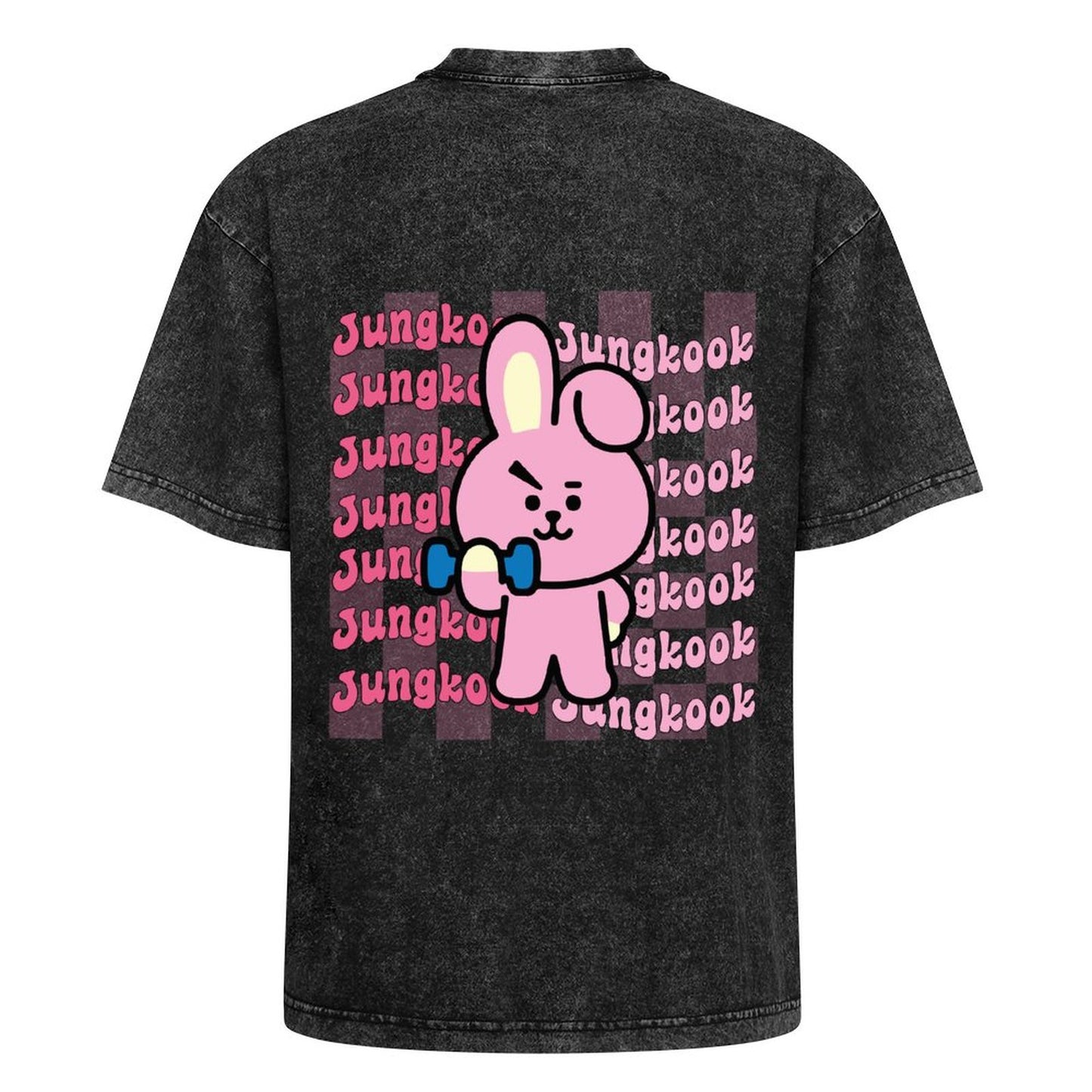 DTF 210gsm Cotton Men Washed T-Shirt (Back Printing)