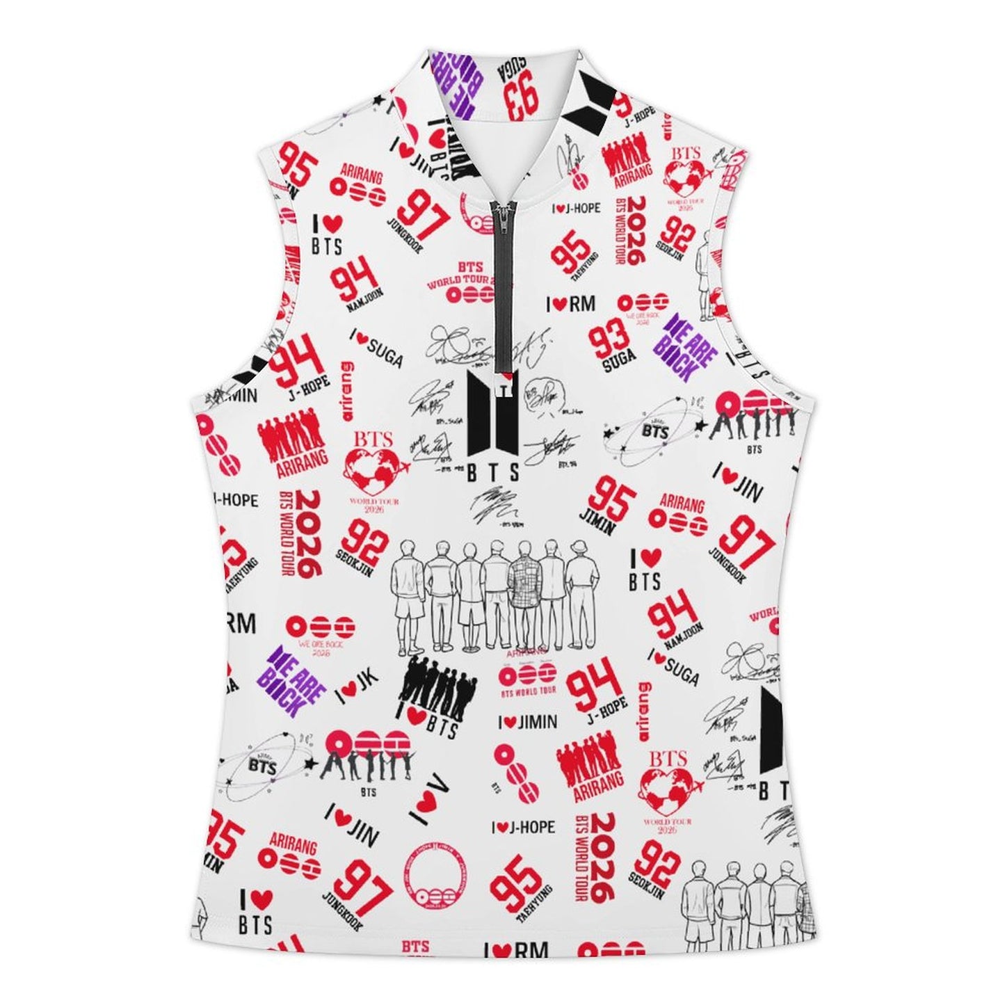 UPF50+ 180gsm Women's Sunscreen Golf Tank(All-Over Printing)