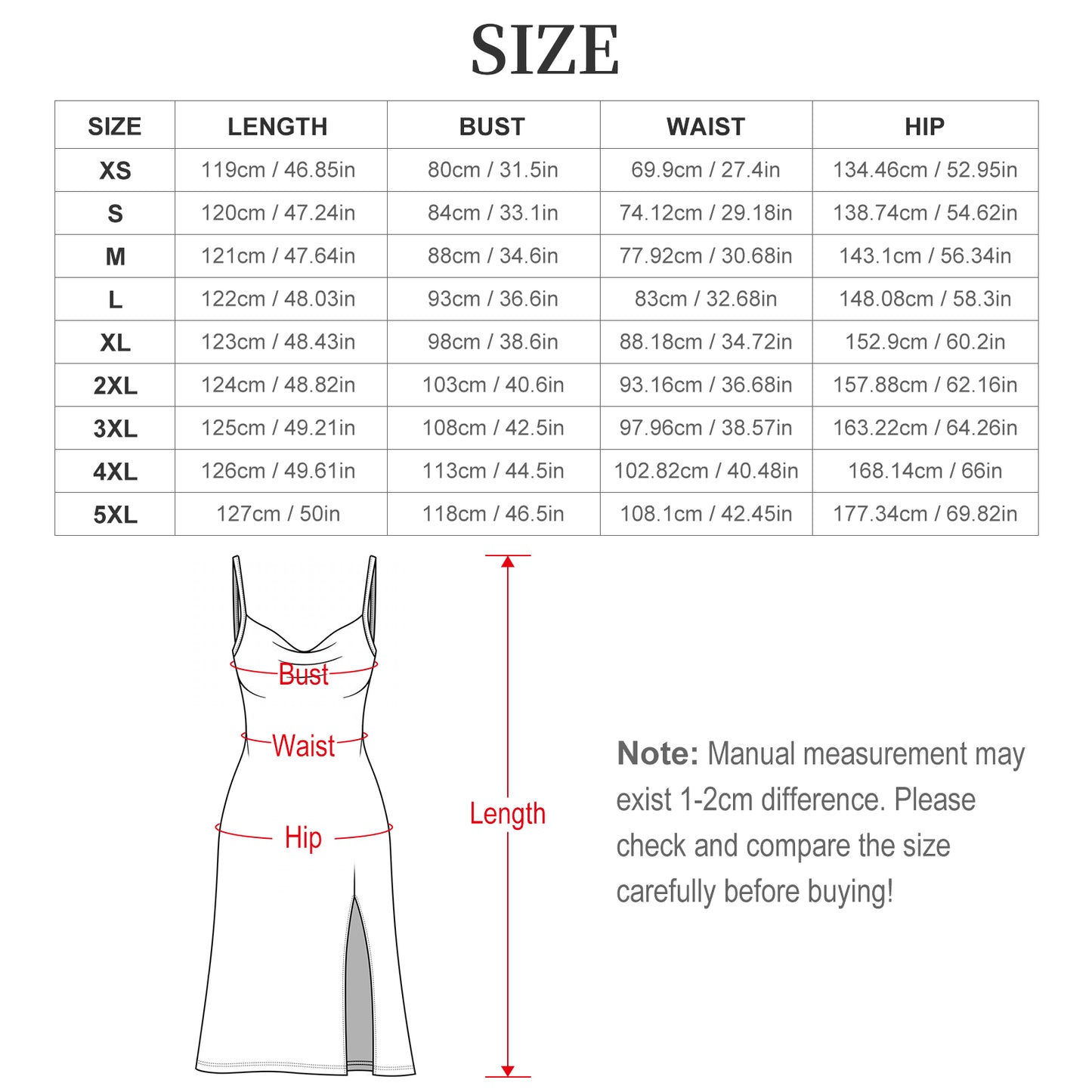 180gsm Women's Camisole Slit Dress(All-Over Printing)