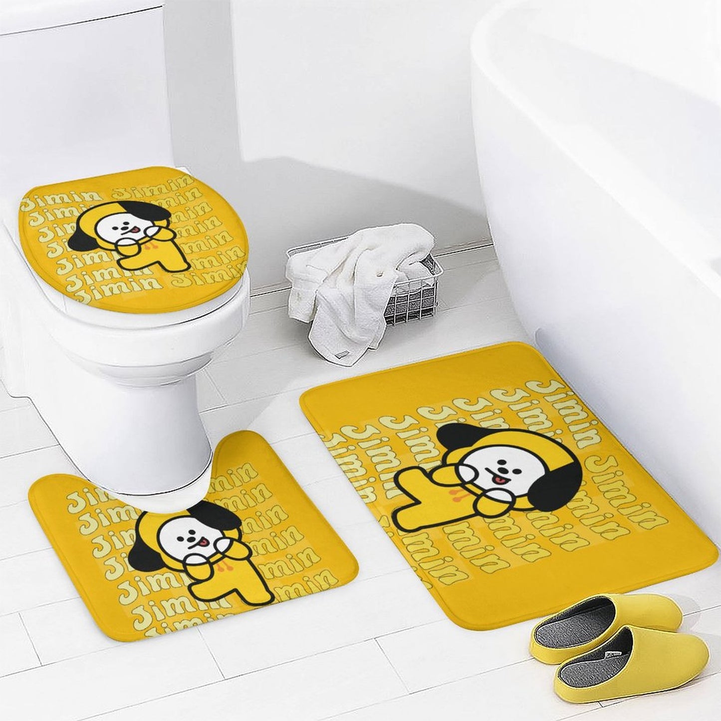 Bathroom 4-Piece Set(One-sided Printing)