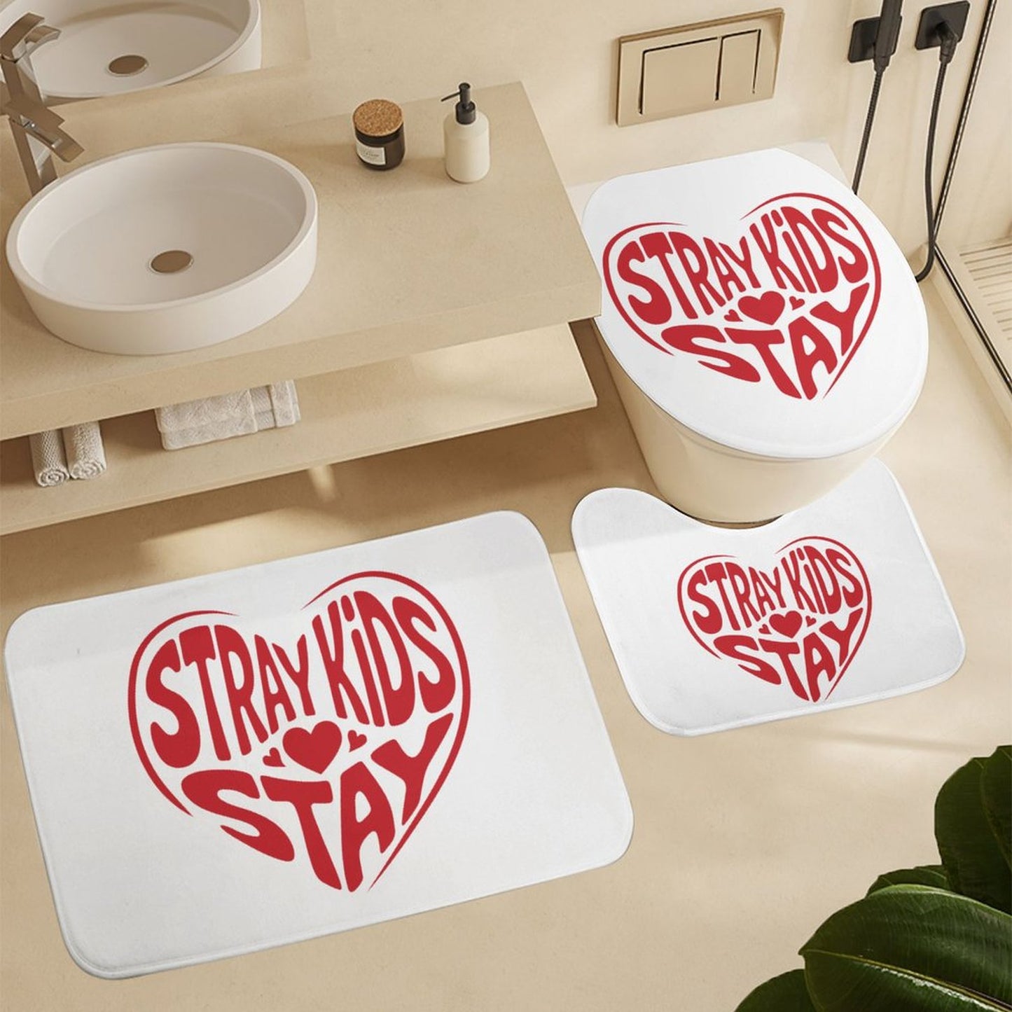 Bathroom 4-Piece Set(One-sided Printing)